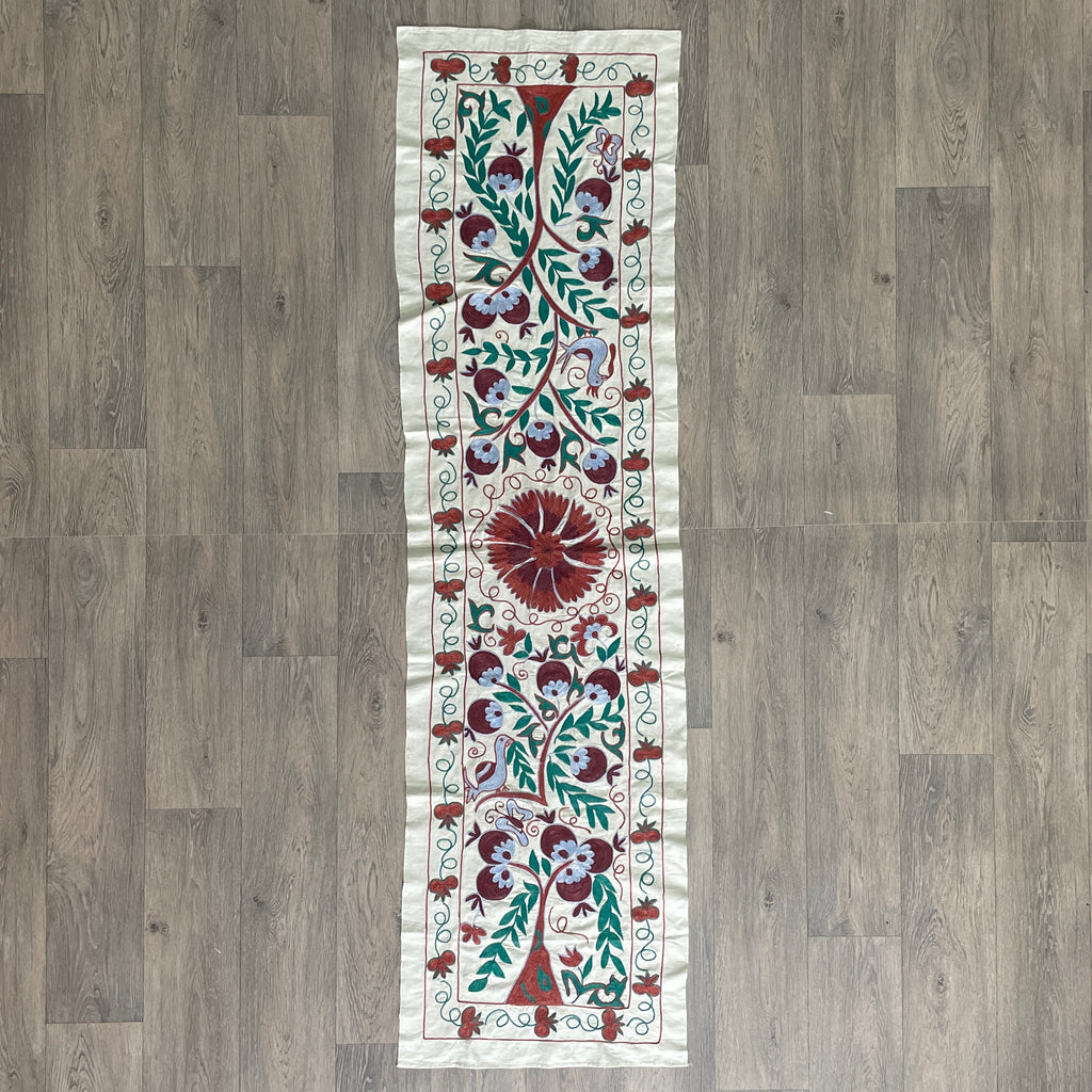 Uzbek Suzani Table Runner