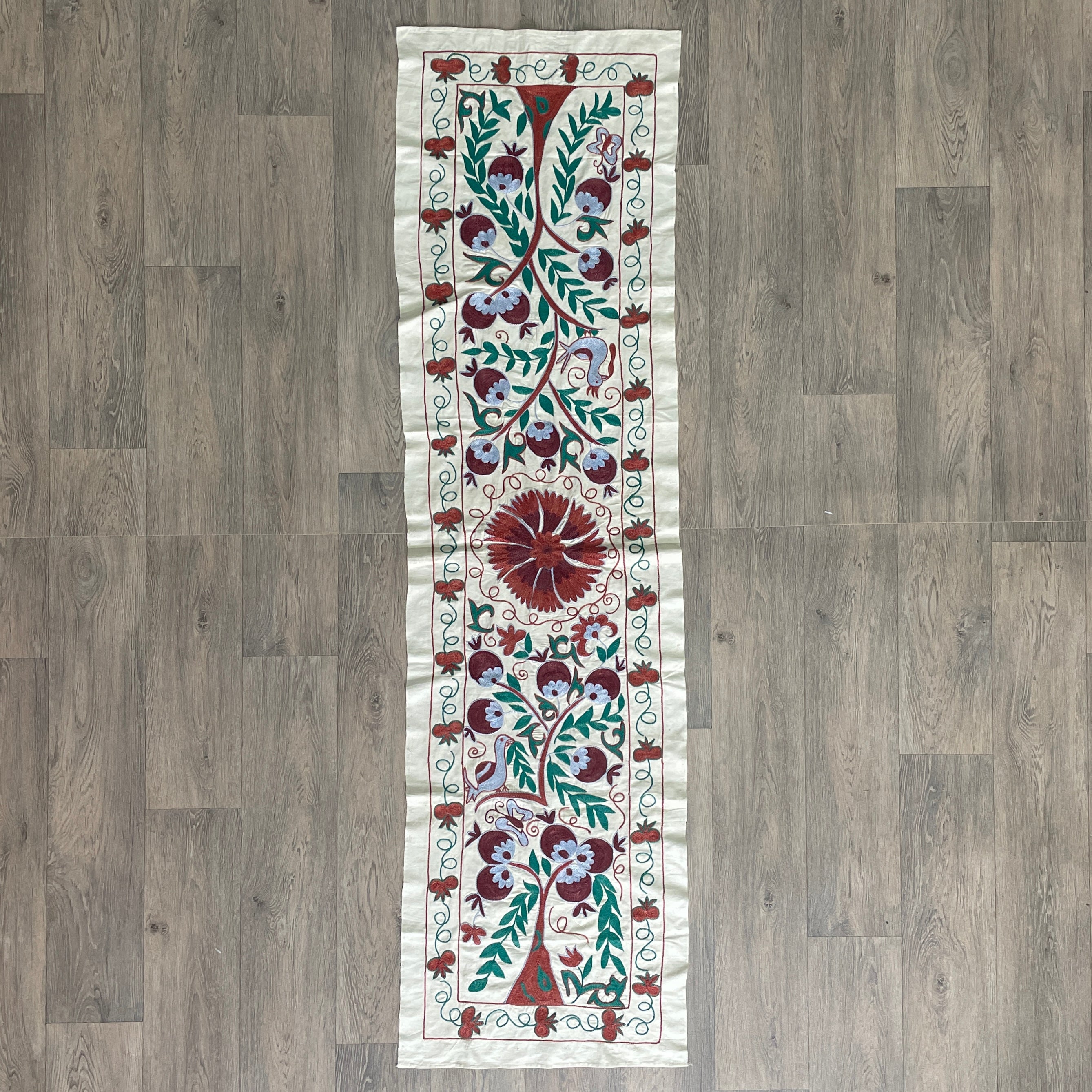 Uzbek Suzani Table Runner