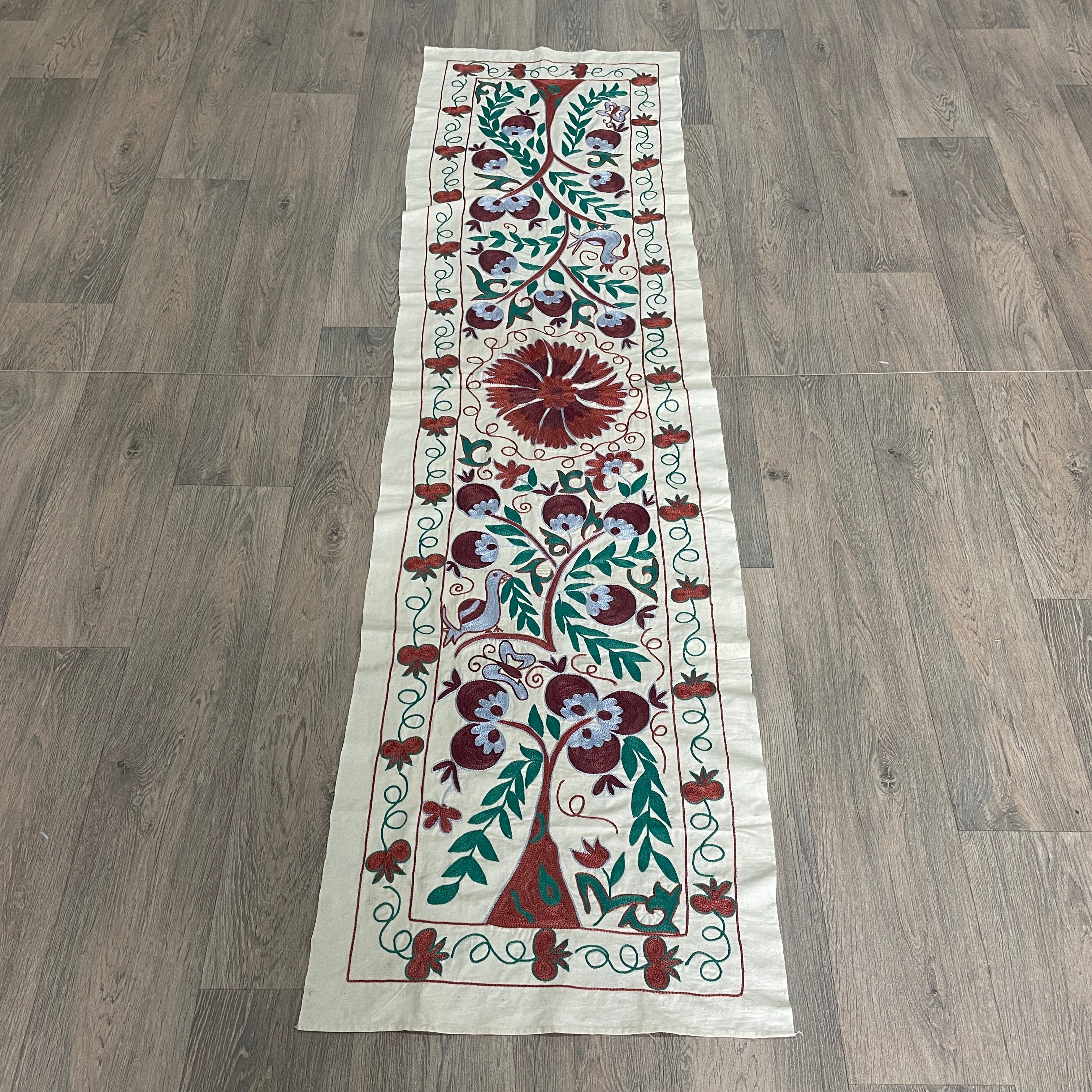 Uzbek Suzani Table Runner