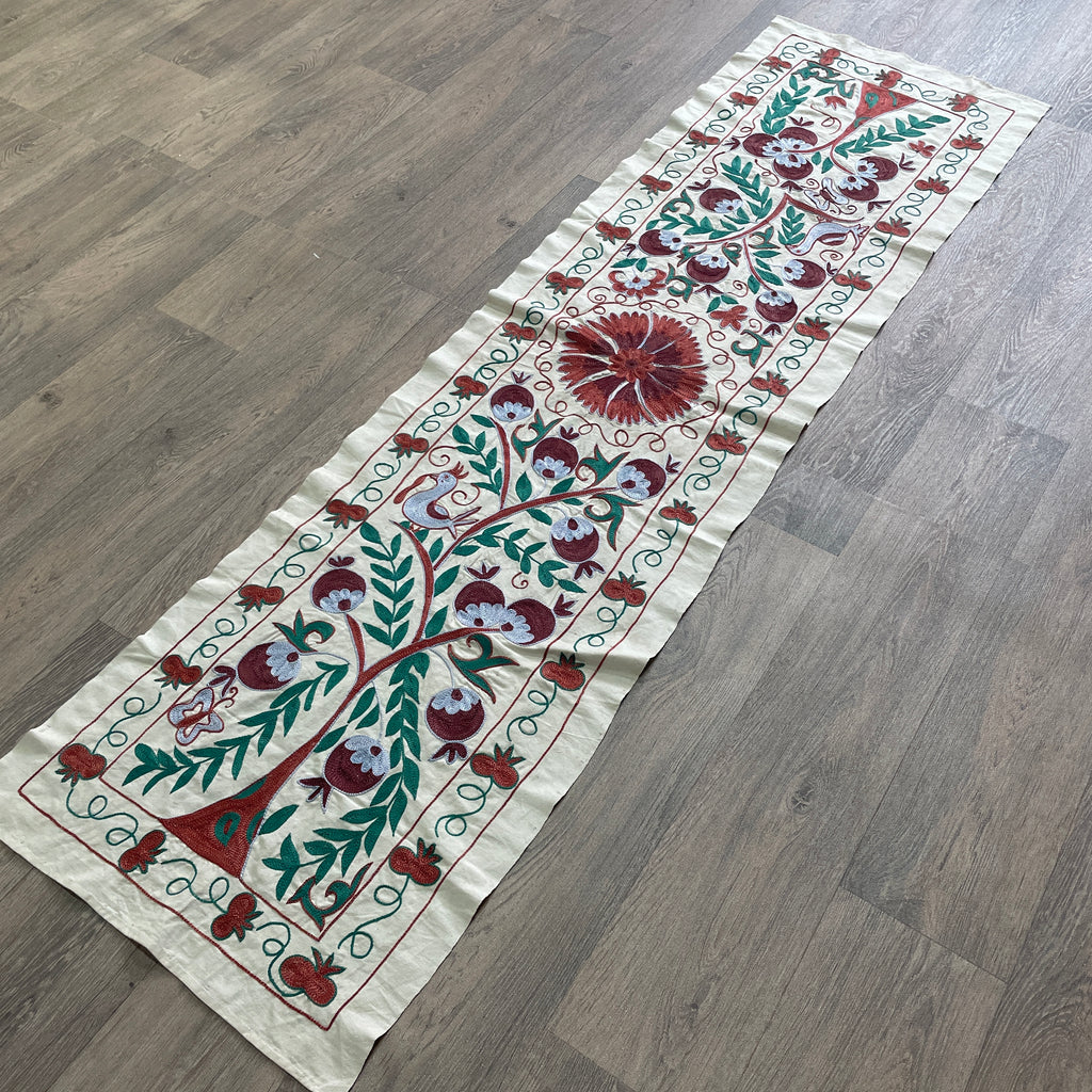 Uzbek Suzani Table Runner