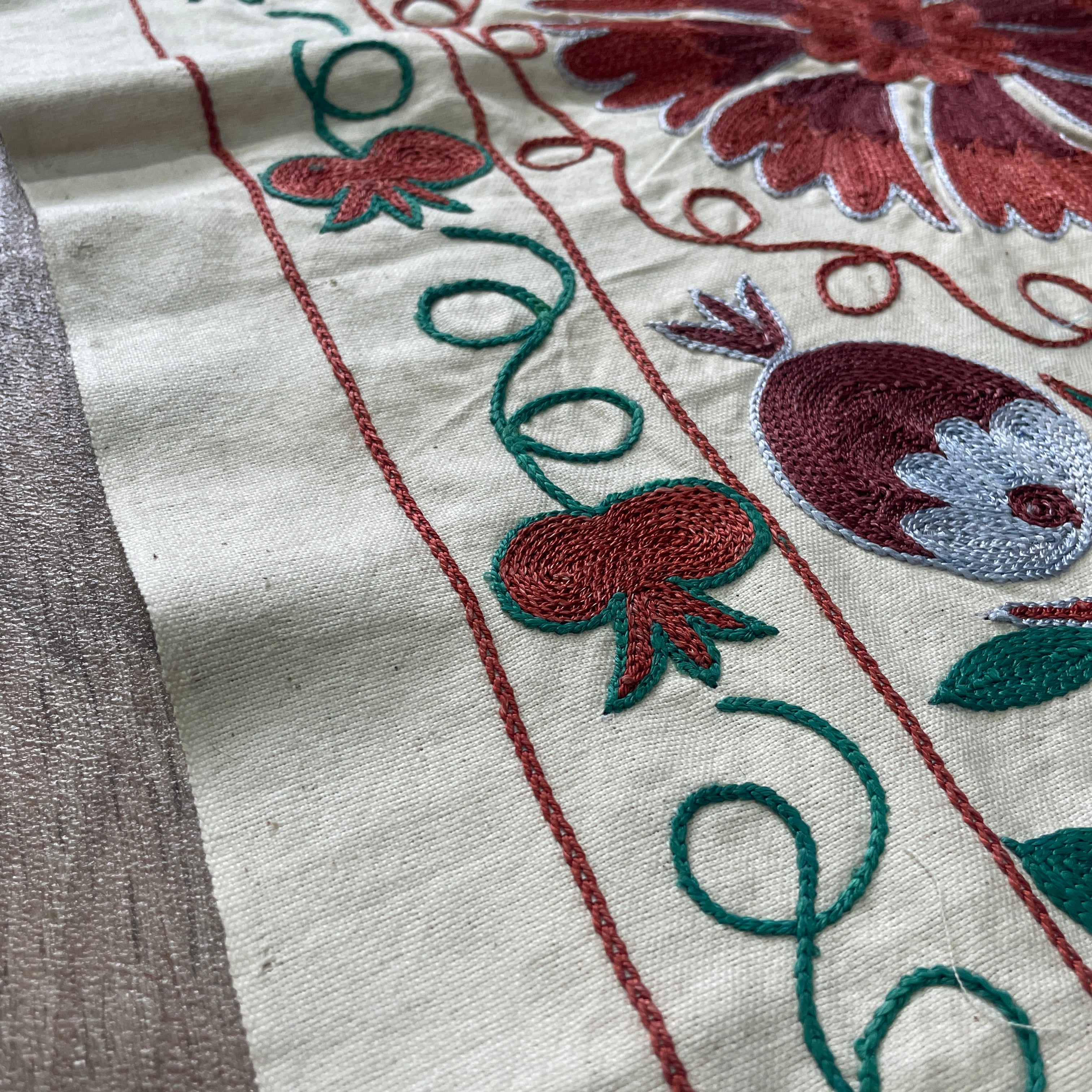 Uzbek Suzani Table Runner