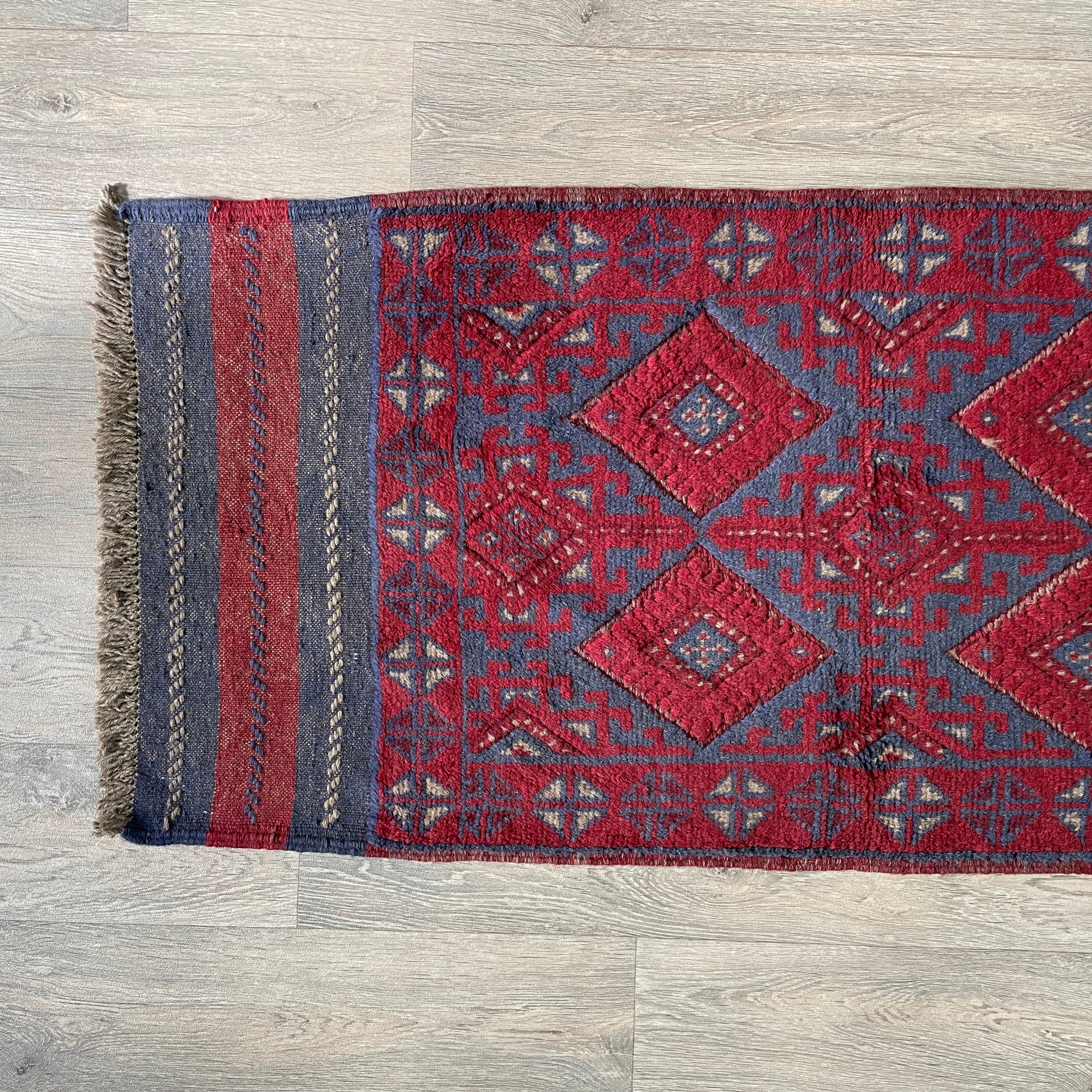 261 x 64 cm | Afghan Mushwani Runner - Khorasan Rugs