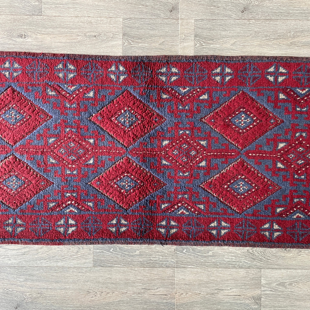 261 x 64 cm | Afghan Mushwani Runner - Khorasan Rugs