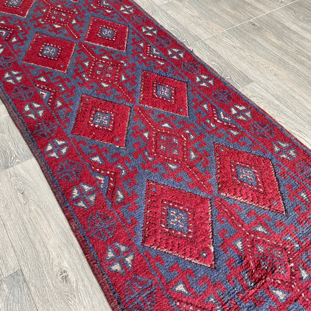 261 x 64 cm | Afghan Mushwani Runner - Khorasan Rugs
