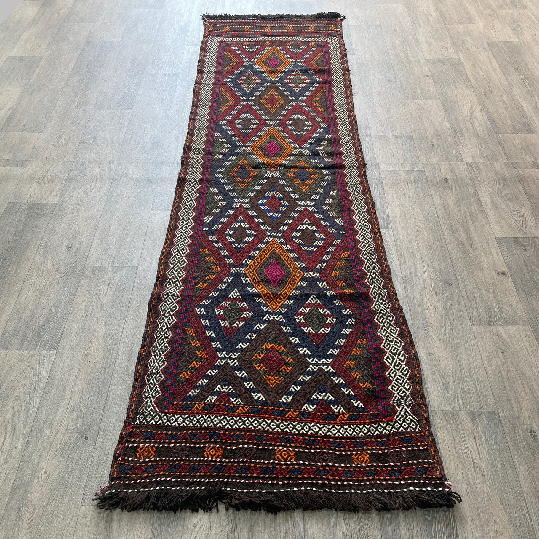 Afghan Soumak Kilim Runner