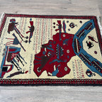 89 x 64 cm | Afghan Soviet War Rug - Khorasan Rugs
