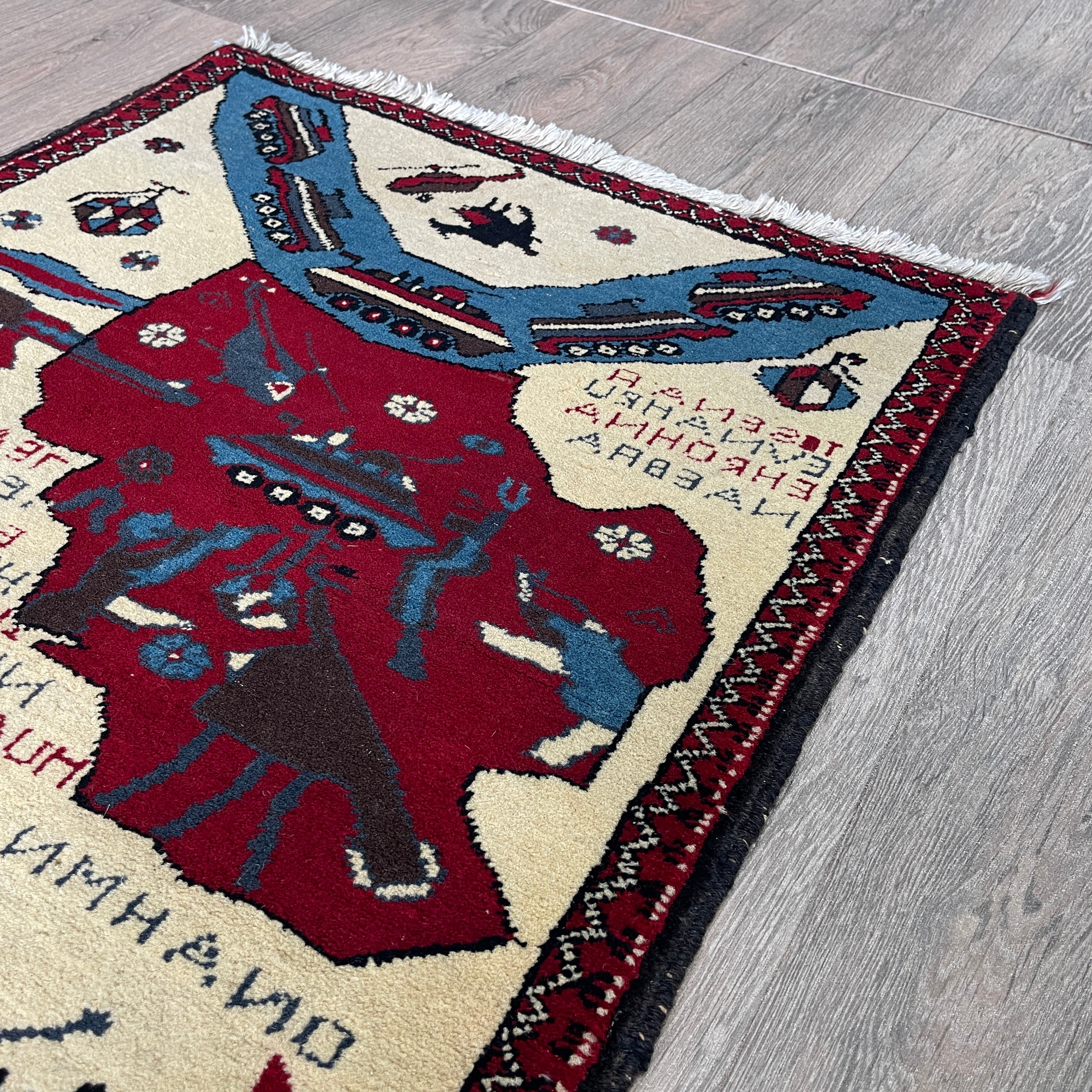 89 x 64 cm | Afghan Soviet War Rug - Khorasan Rugs