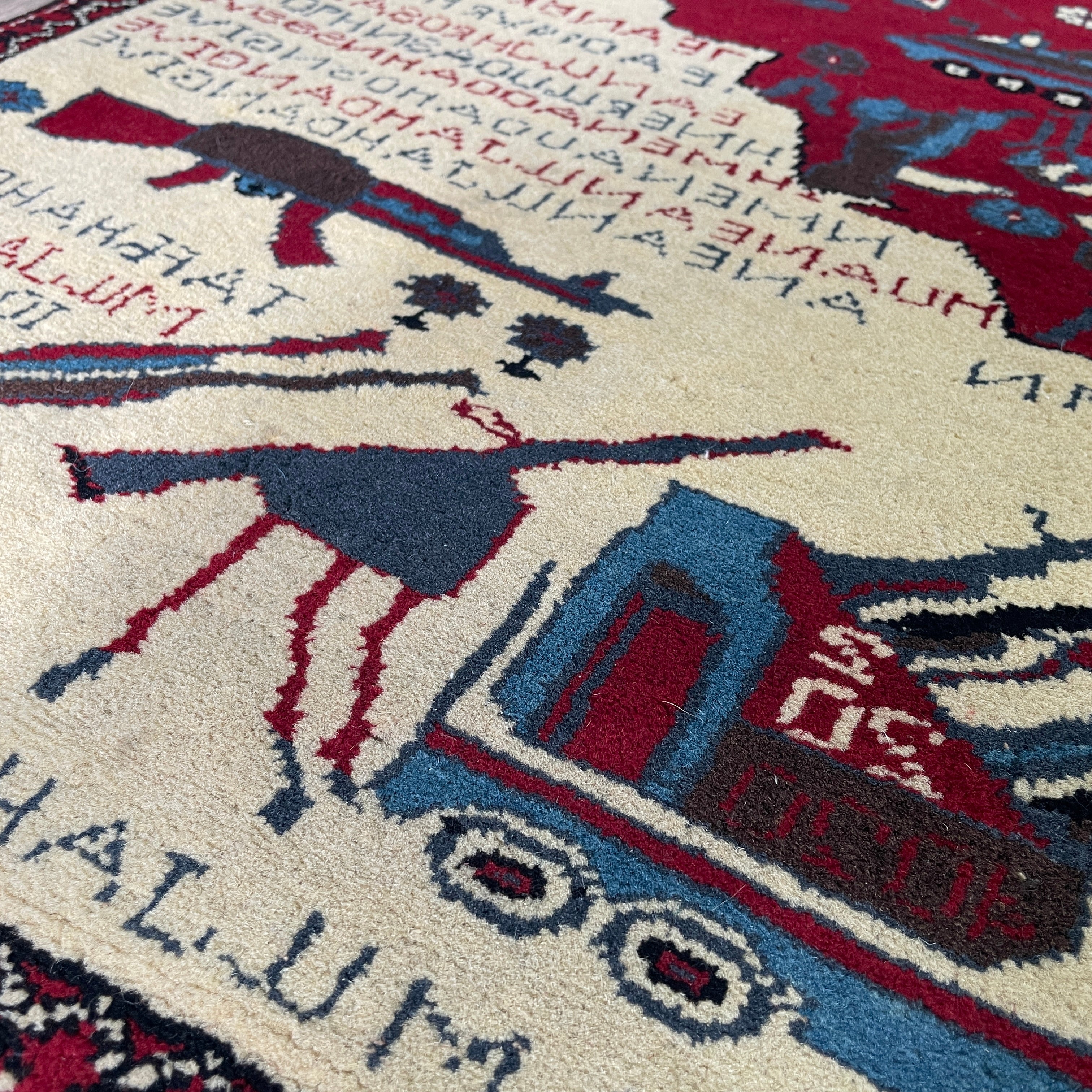 89 x 64 cm | Afghan Soviet War Rug - Khorasan Rugs