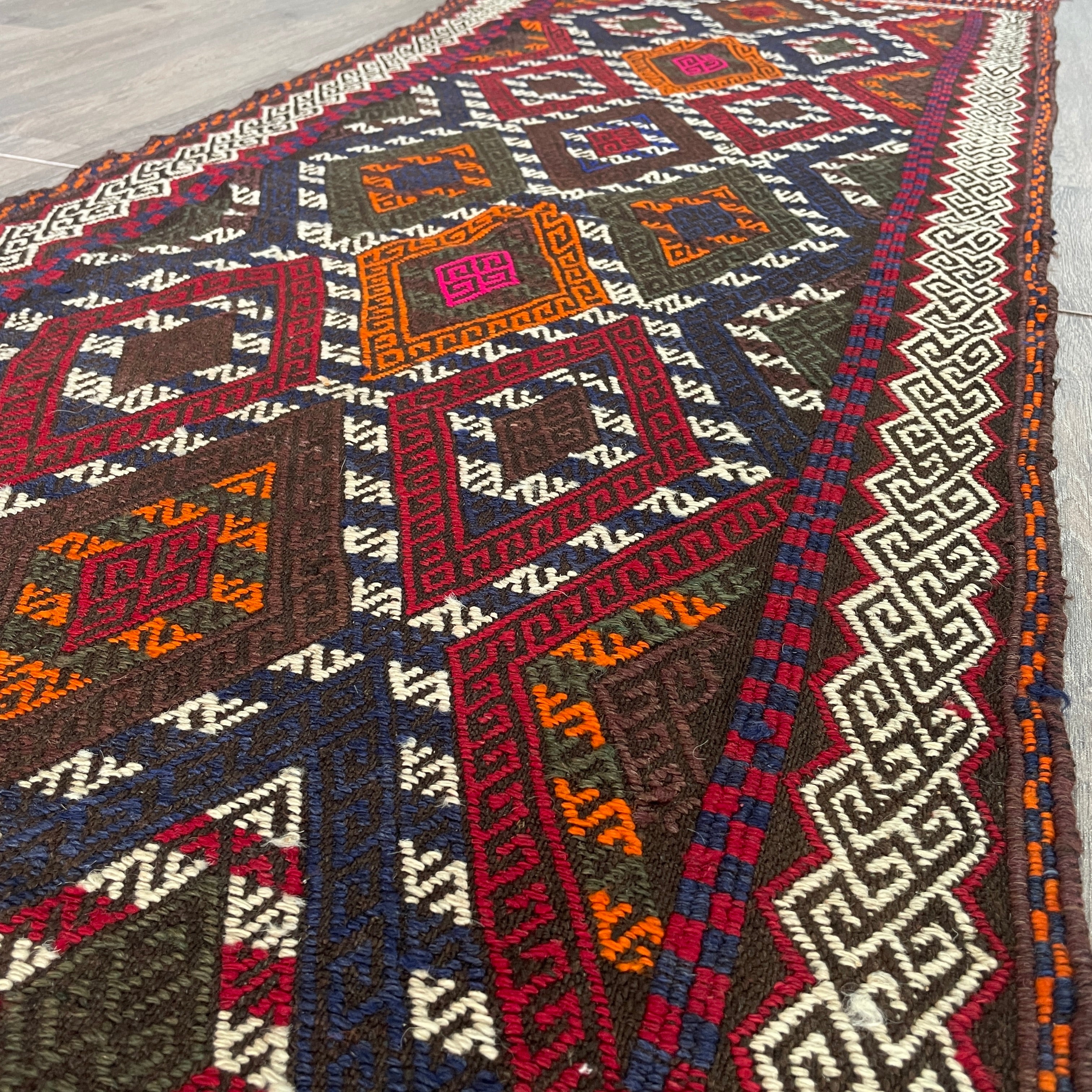 Afghan Soumak Kilim Runner
