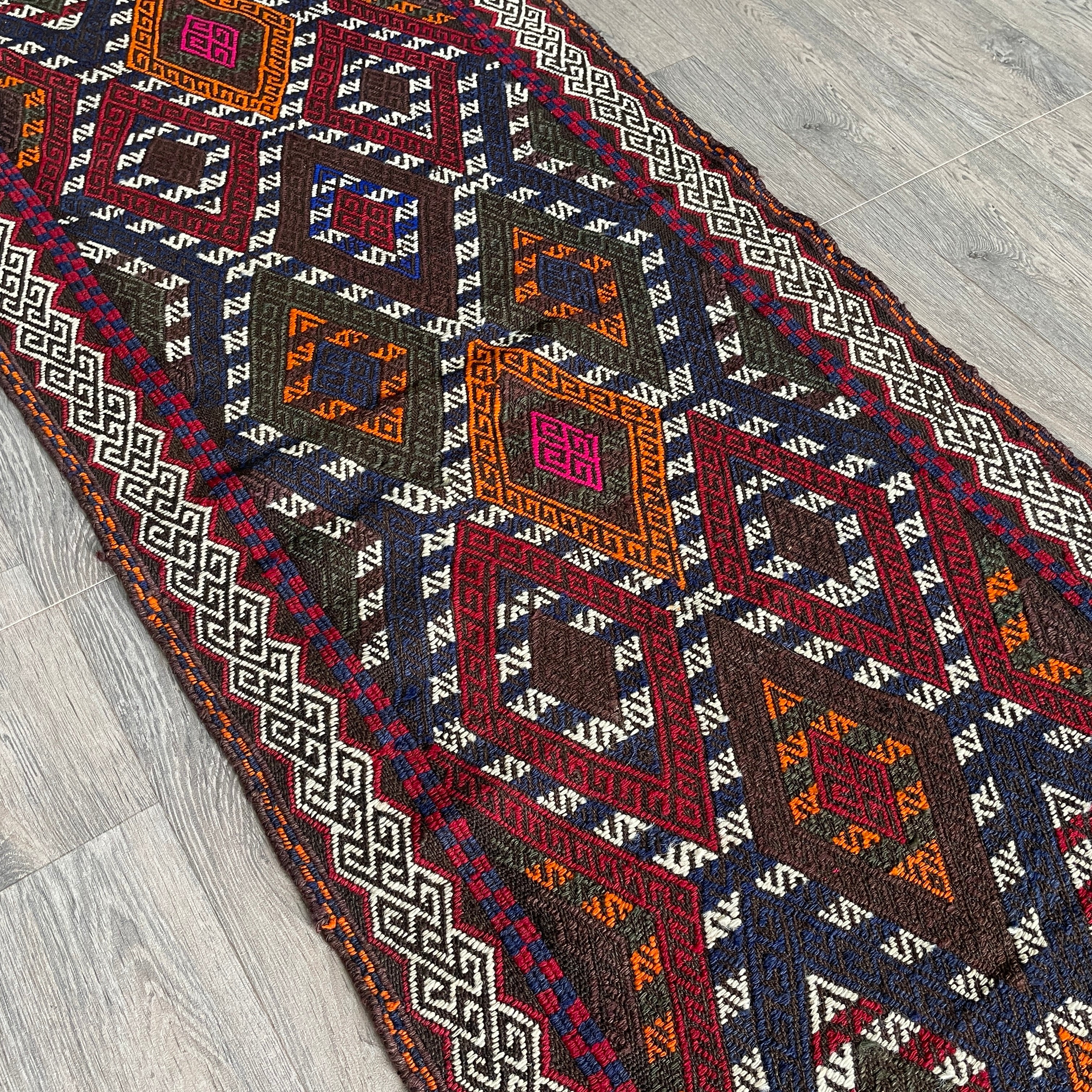 Afghan Soumak Kilim Runner
