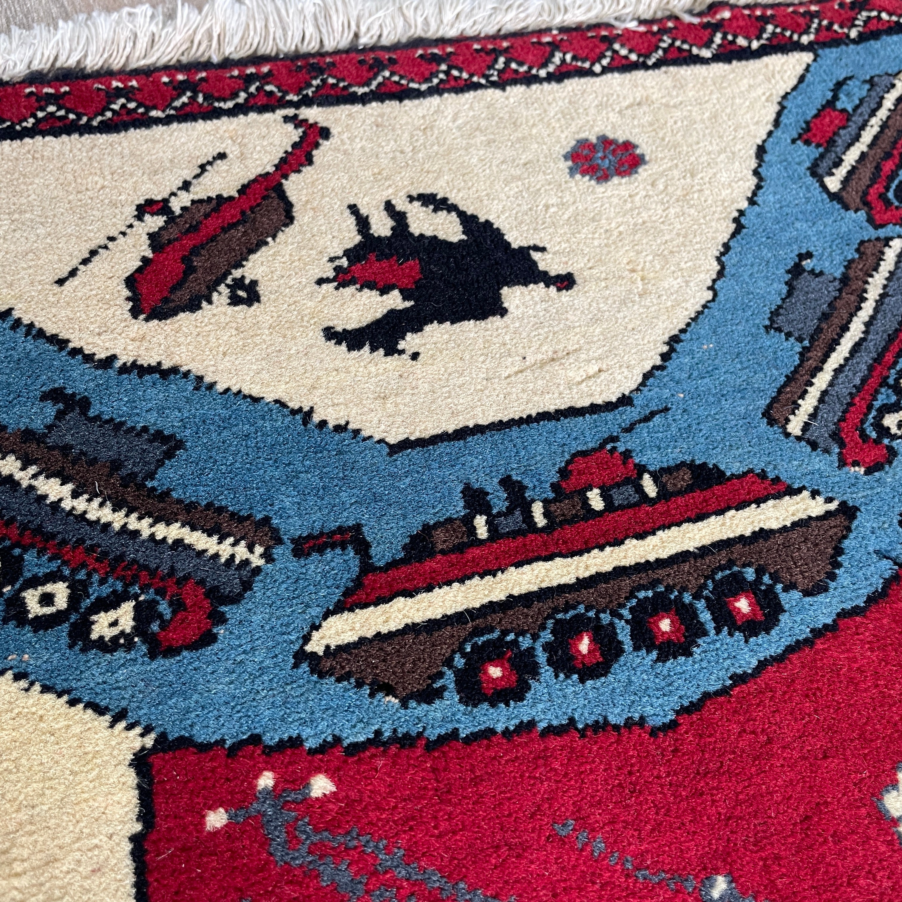 89 x 64 cm | Afghan Soviet War Rug - Khorasan Rugs