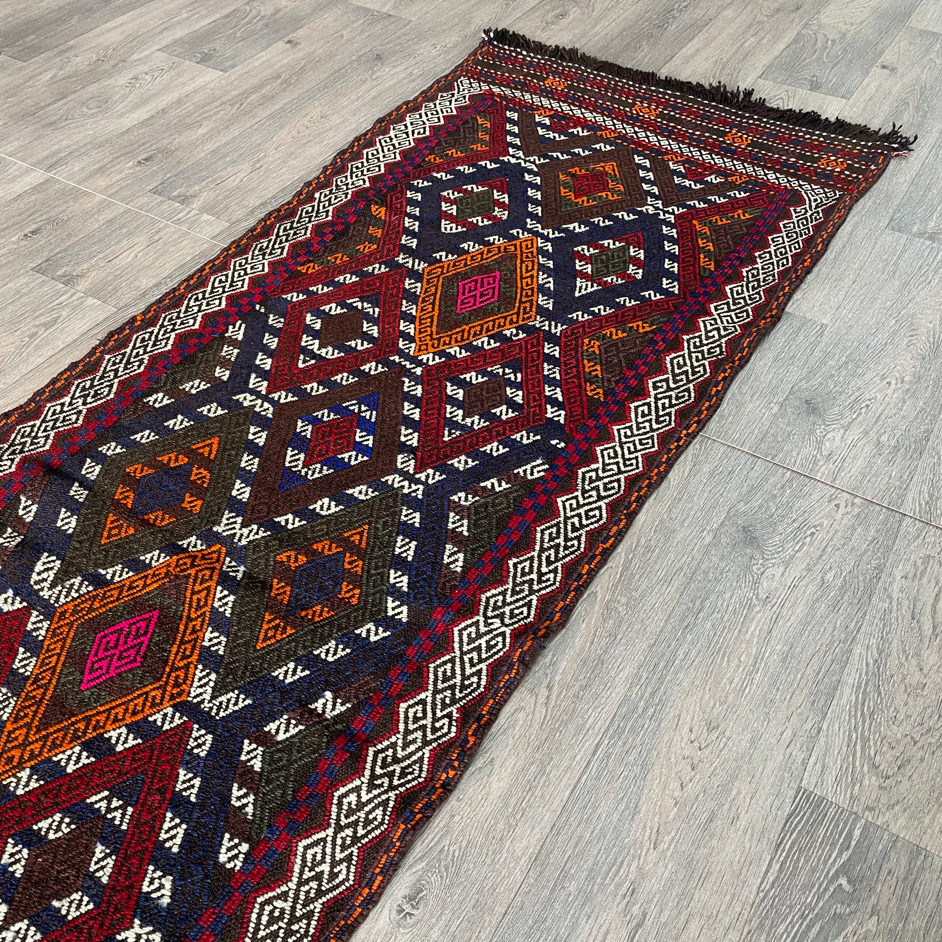 Afghan Soumak Kilim Runner