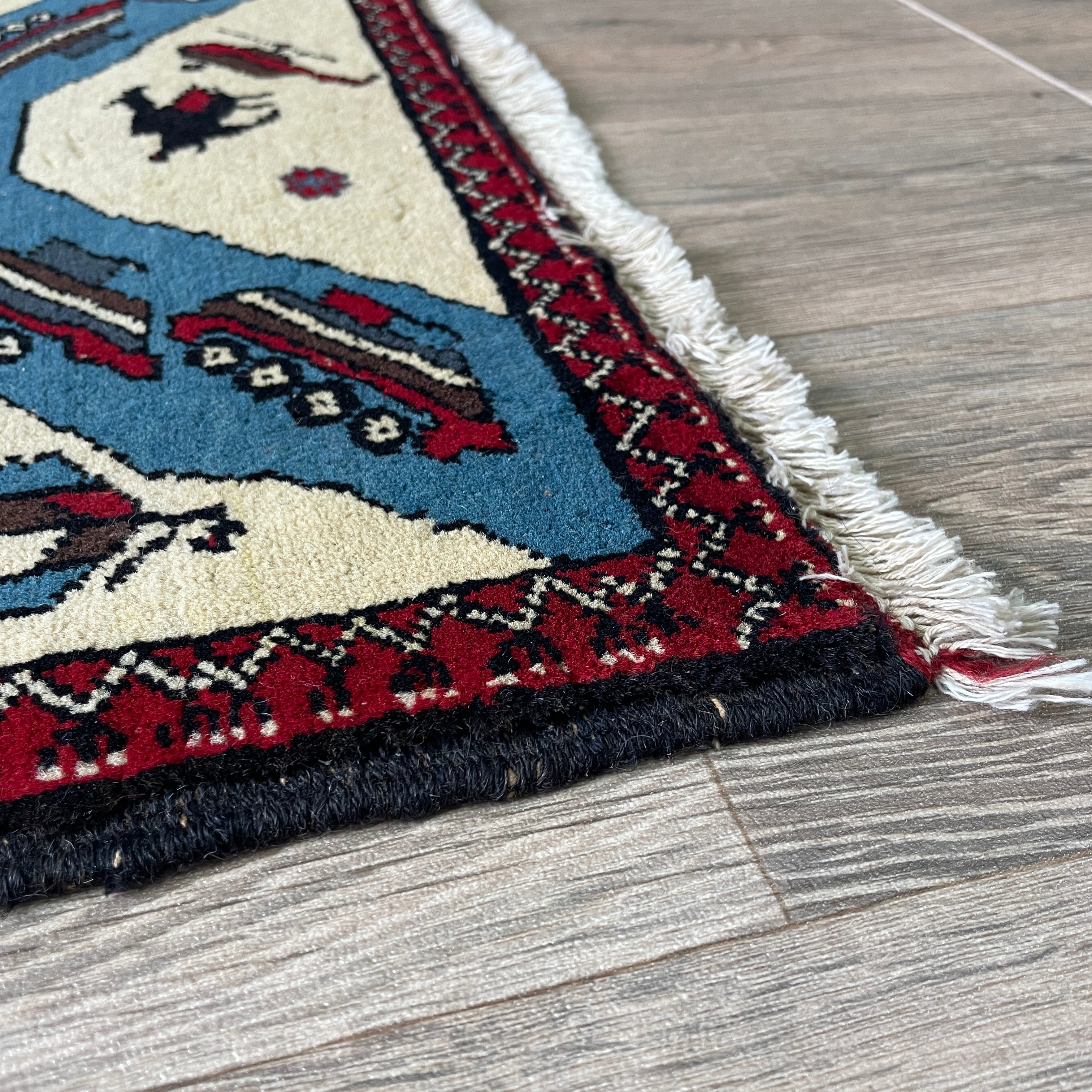 89 x 64 cm | Afghan Soviet War Rug - Khorasan Rugs