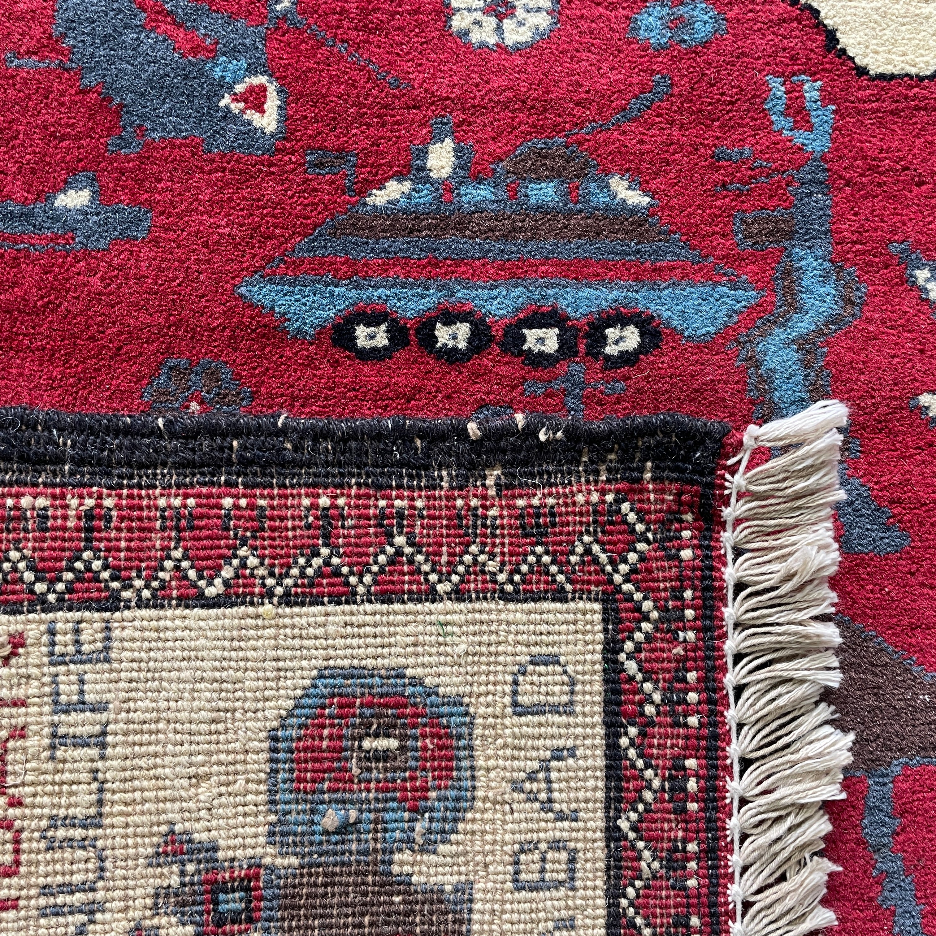 89 x 64 cm | Afghan Soviet War Rug - Khorasan Rugs