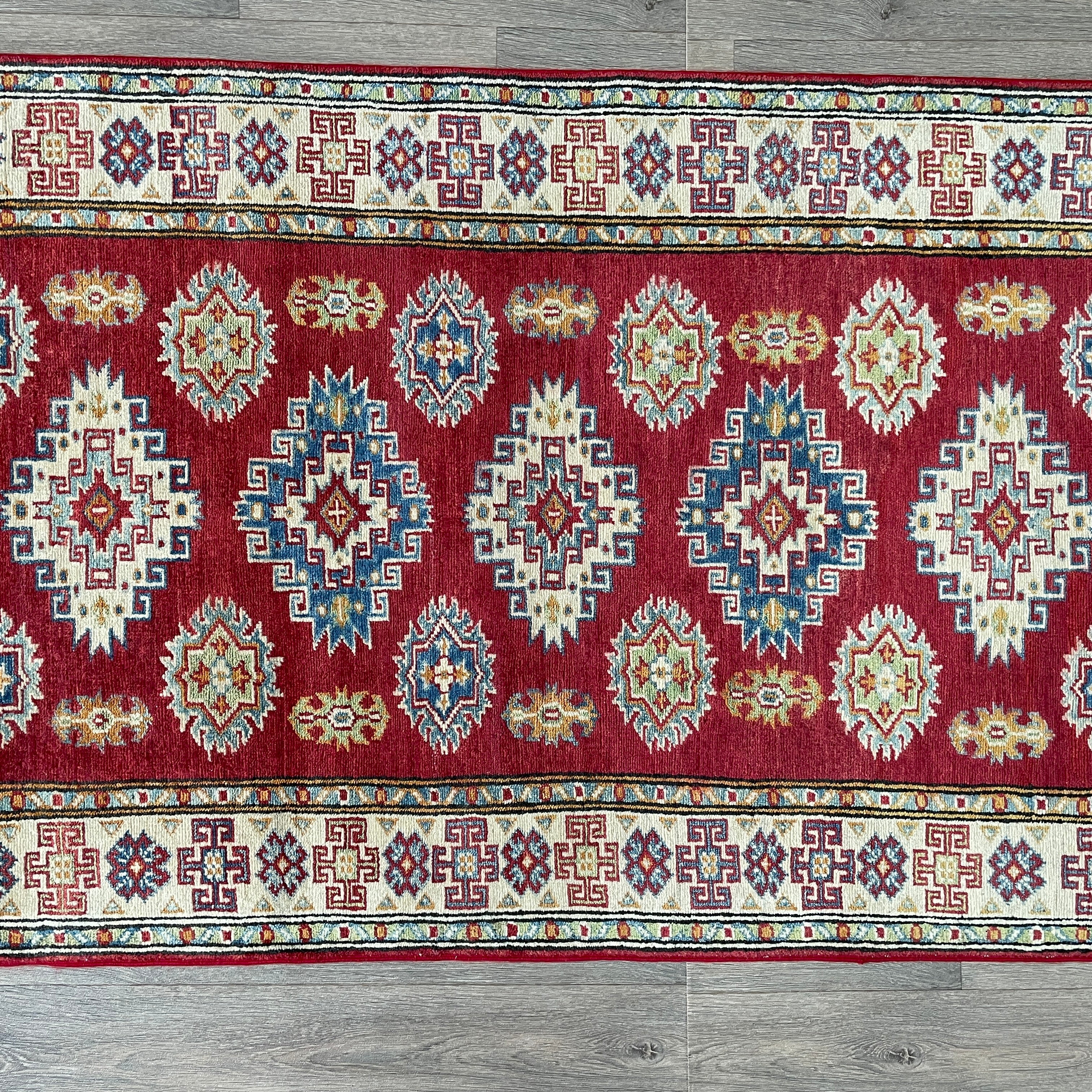 249 x 93 cm | Afghan Kazak Yakash Runner - Khorasan Rugs