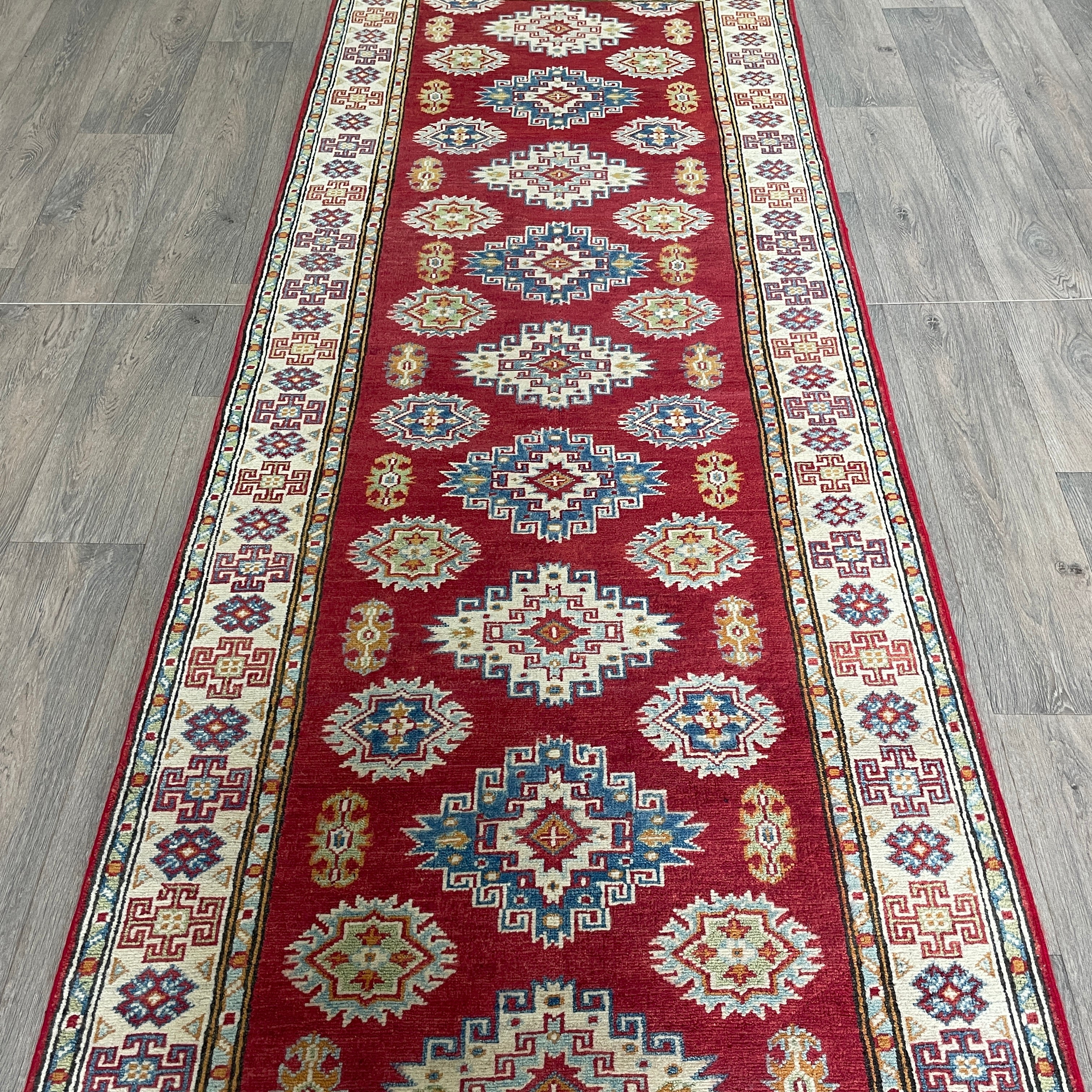 249 x 93 cm | Afghan Kazak Yakash Runner - Khorasan Rugs