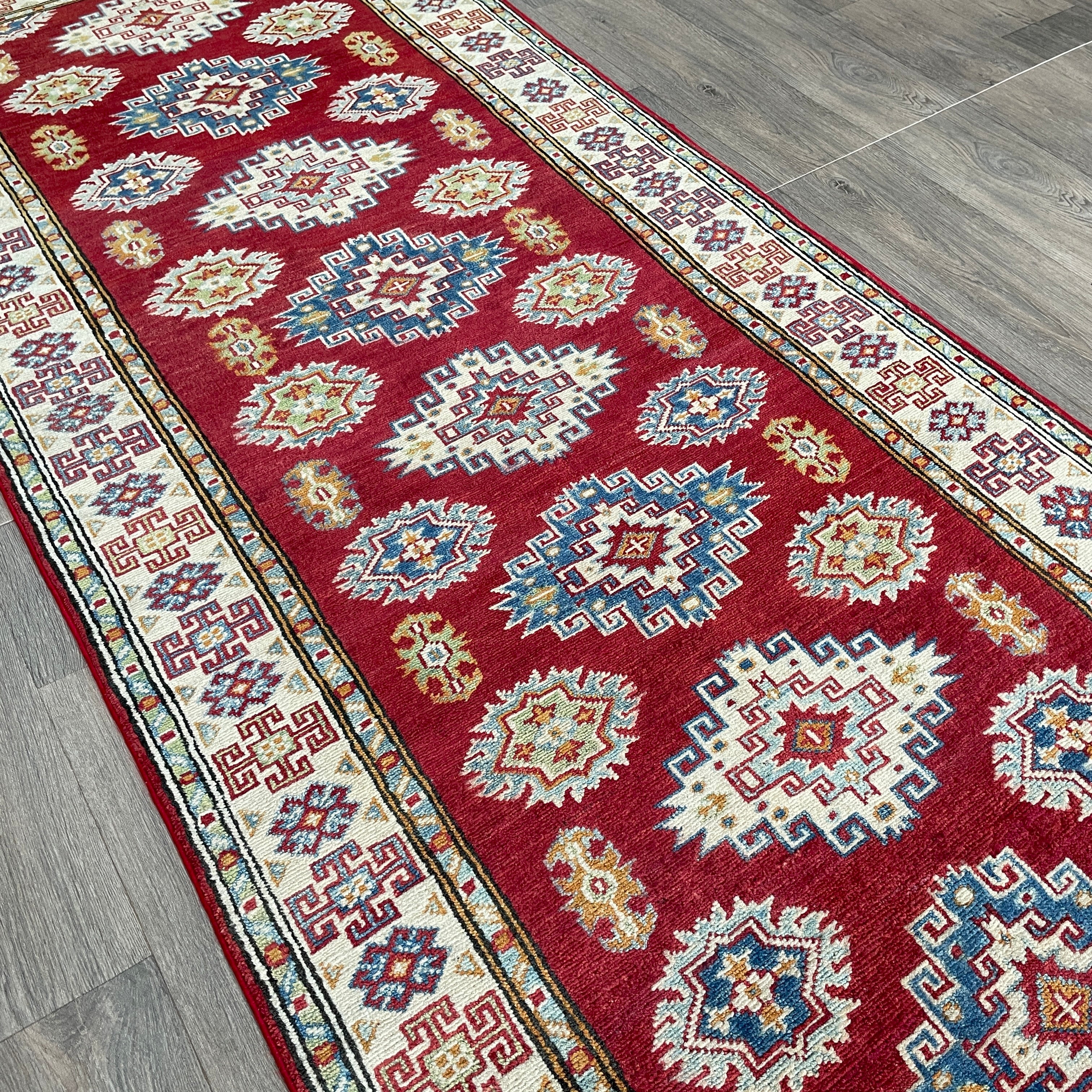 249 x 93 cm | Afghan Kazak Yakash Runner - Khorasan Rugs