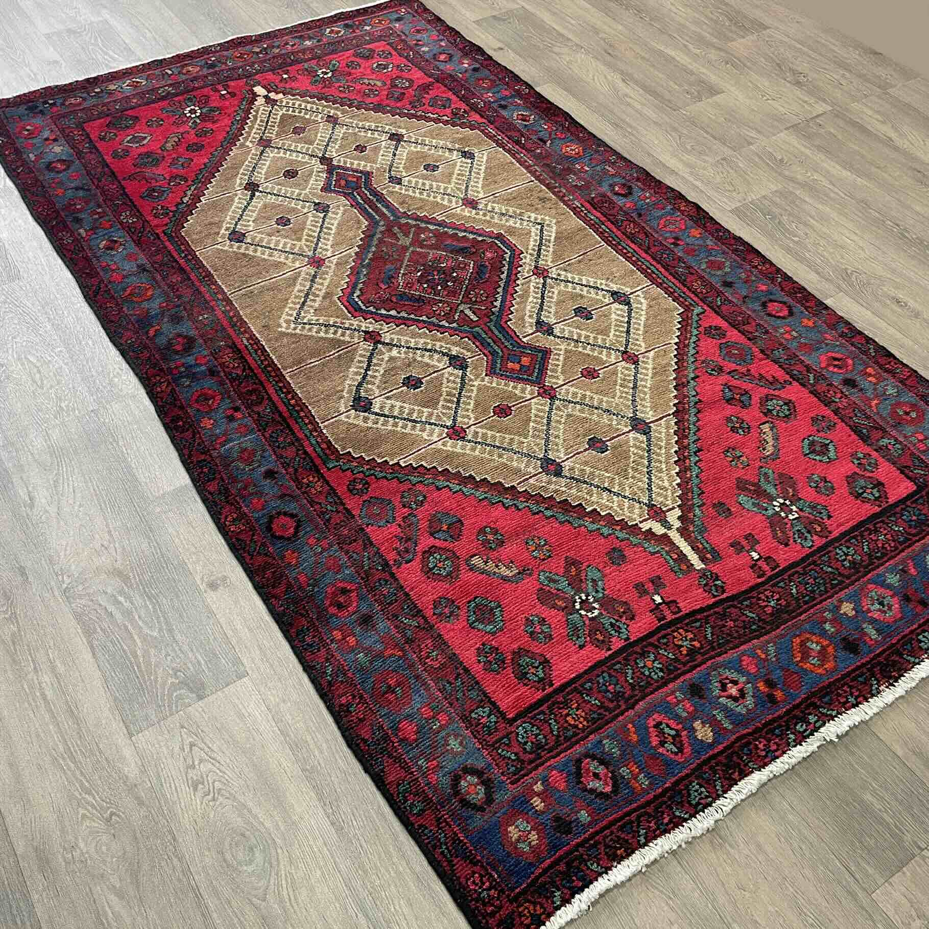Old Persian Hamadan Rug c. 1970