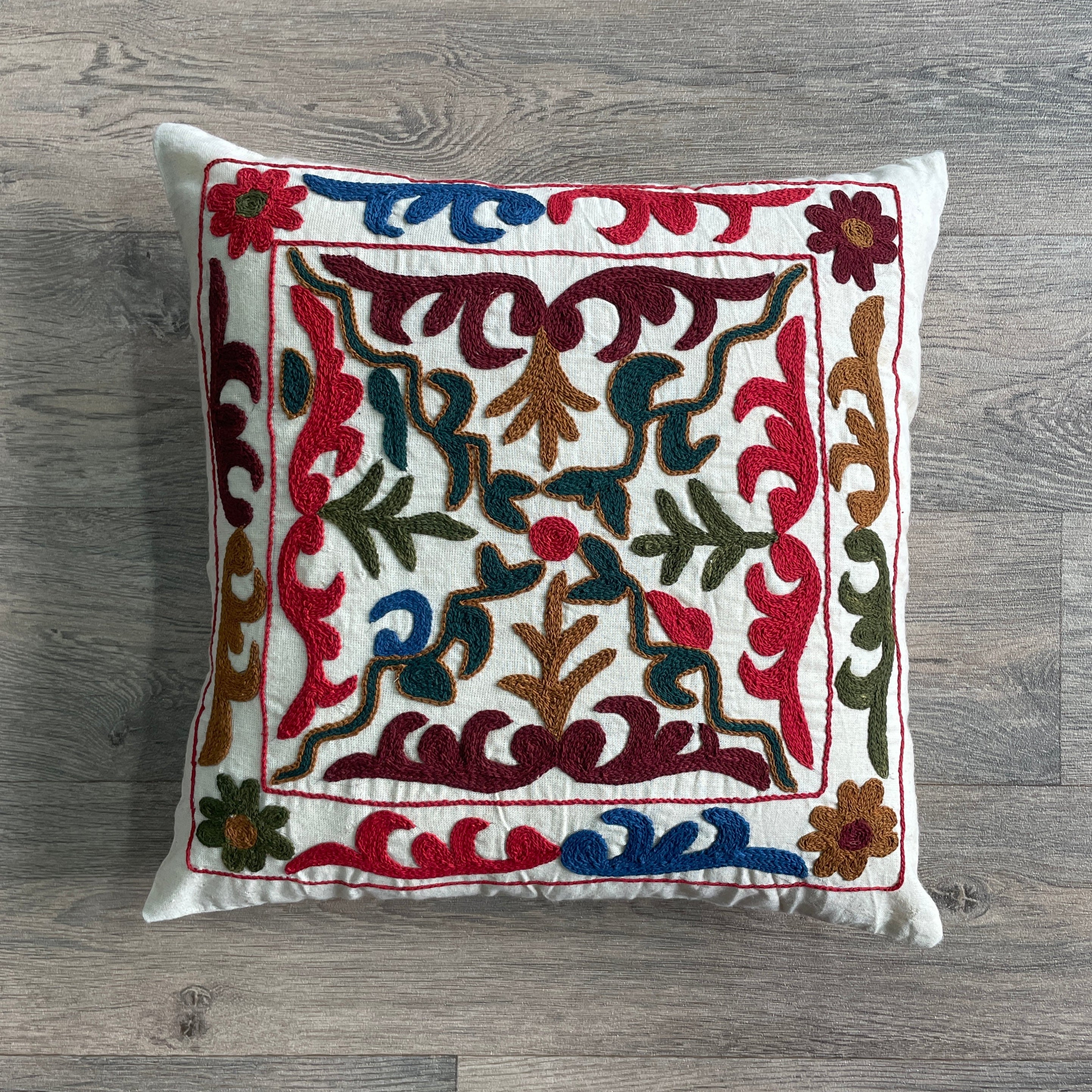 Afghan Suzani Cushion Cover