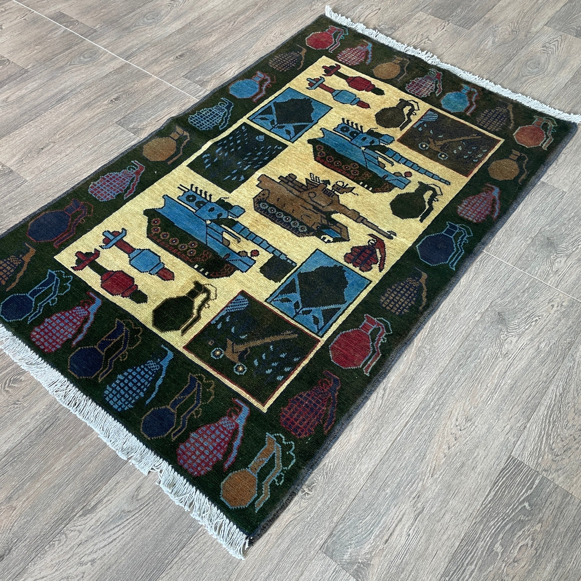 133 x 82 cm | Afghan War Rug