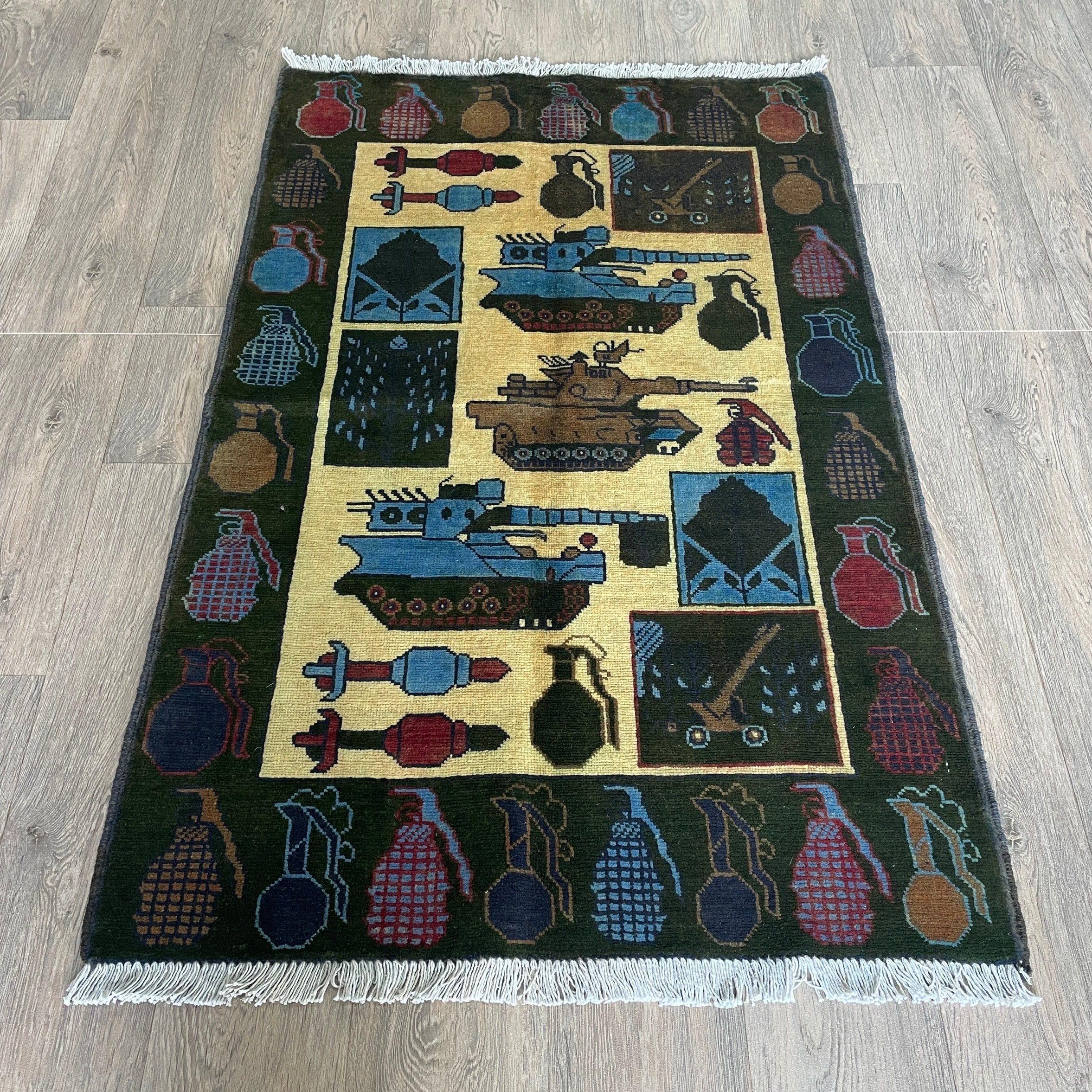 133 x 82 cm | Afghan War Rug
