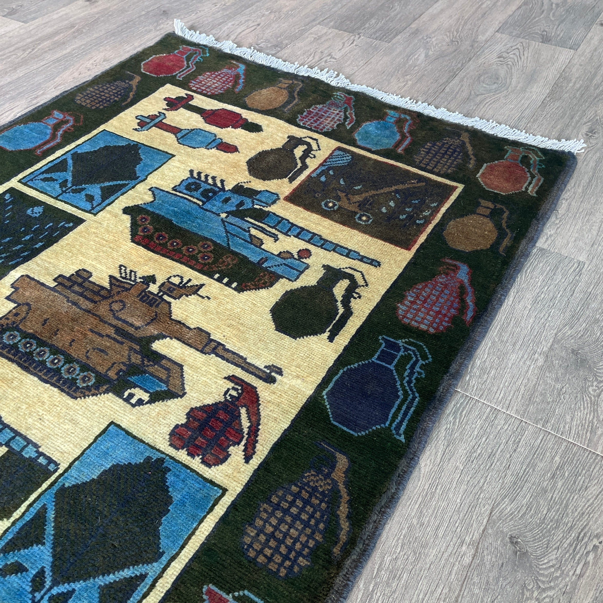 133 x 82 cm | Afghan War Rug