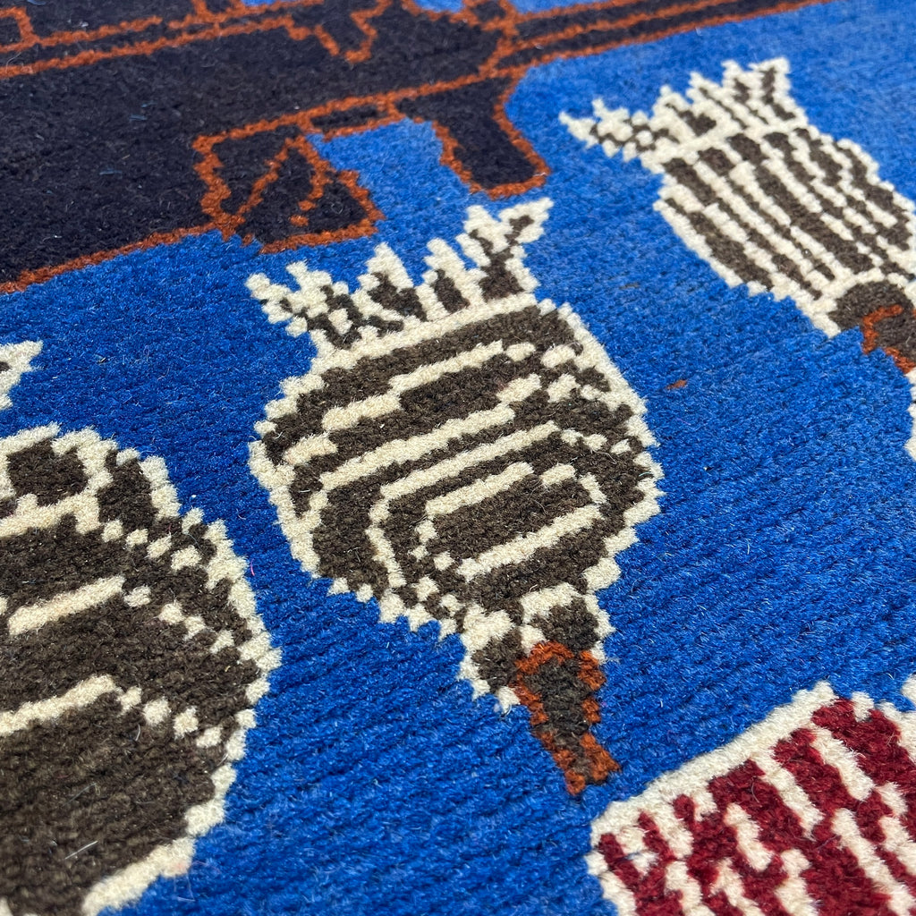 84 x 63 cm | Afghan War Rug