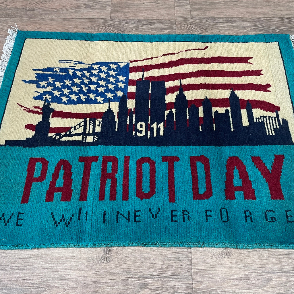 86 x 61 cm | Afghan 9/11 War Rug