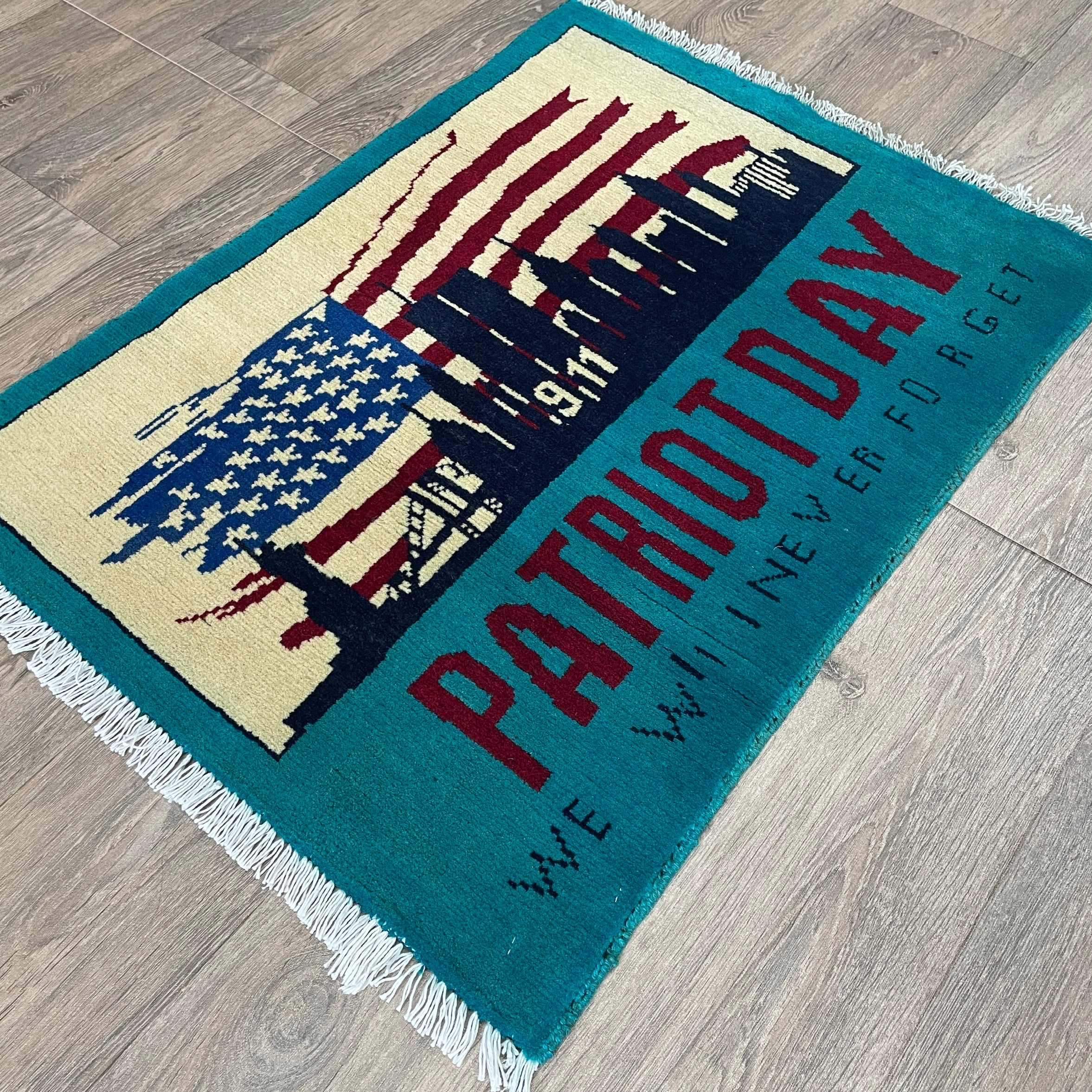 86 x 61 cm | Afghan 9/11 War Rug