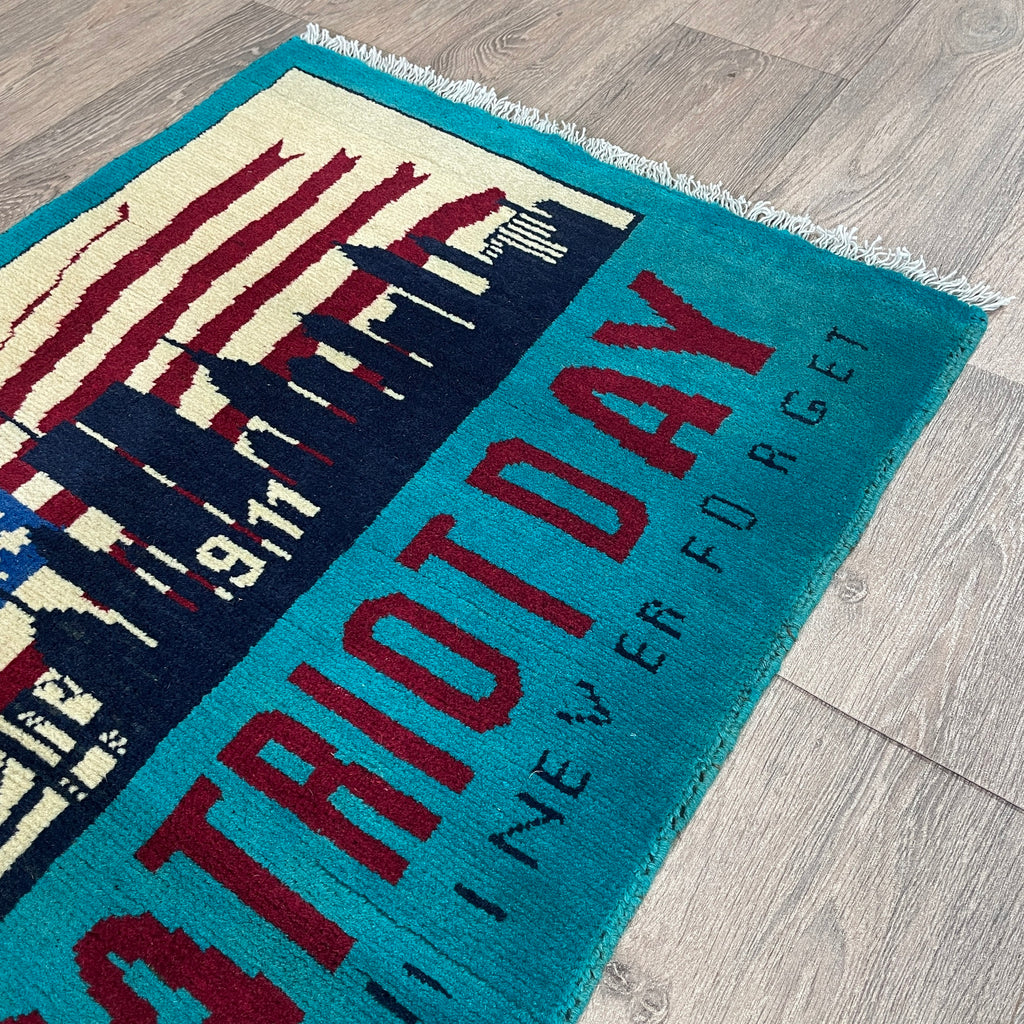 86 x 61 cm | Afghan 9/11 War Rug