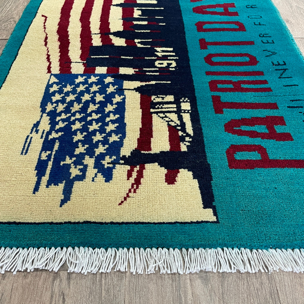 86 x 61 cm | Afghan 9/11 War Rug