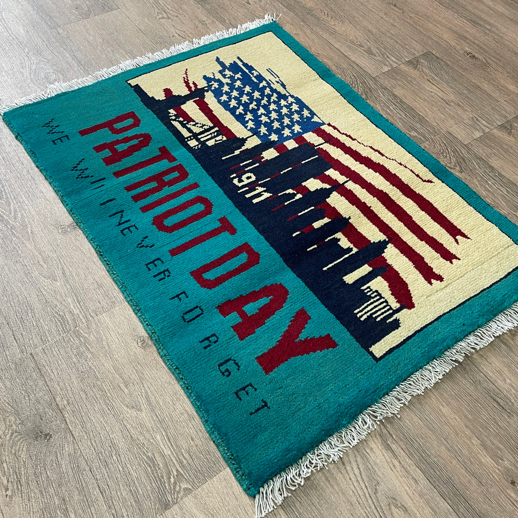 86 x 61 cm | Afghan 9/11 War Rug