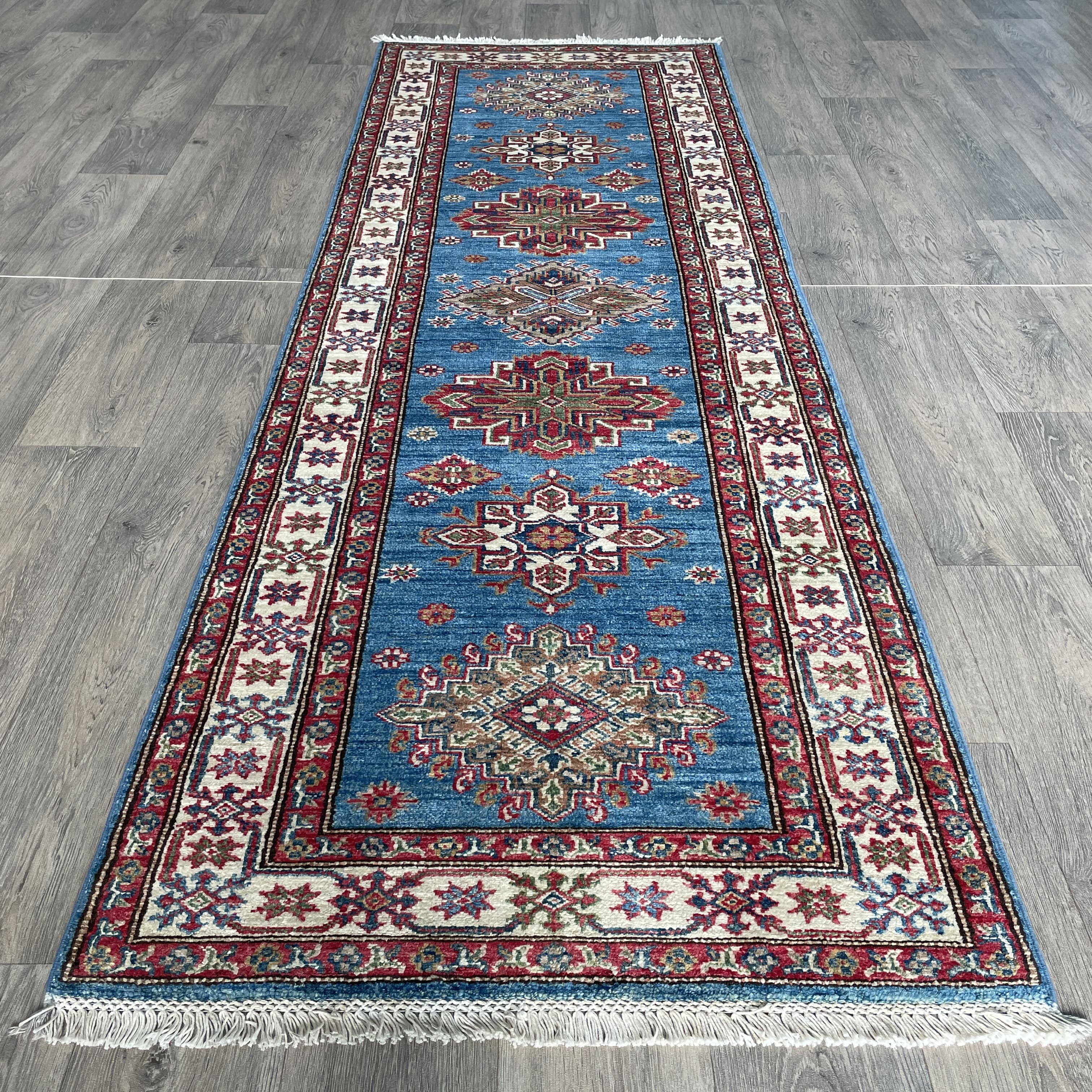 251 x 82 cm | Afghan Super Kazak Runner - Khorasan Rugs
