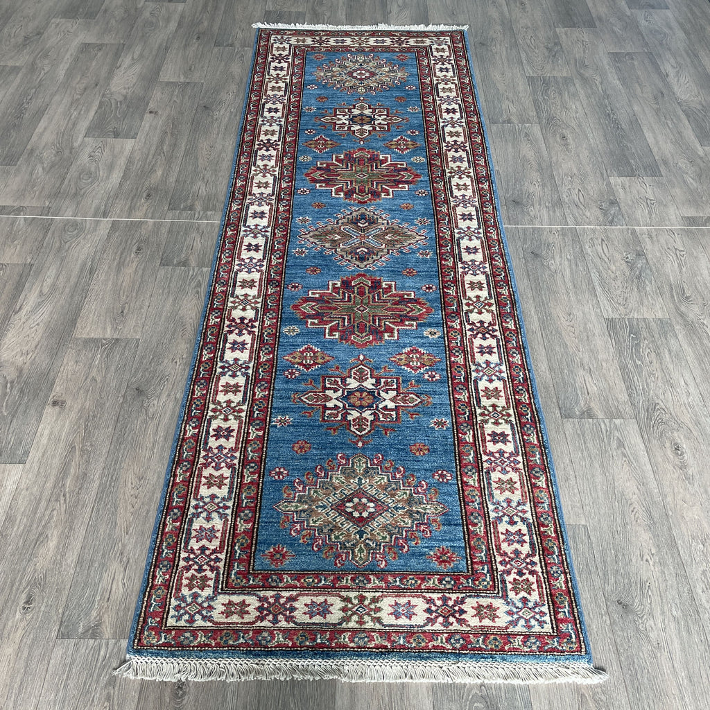 251 x 82 cm | Afghan Super Kazak Runner - Khorasan Rugs