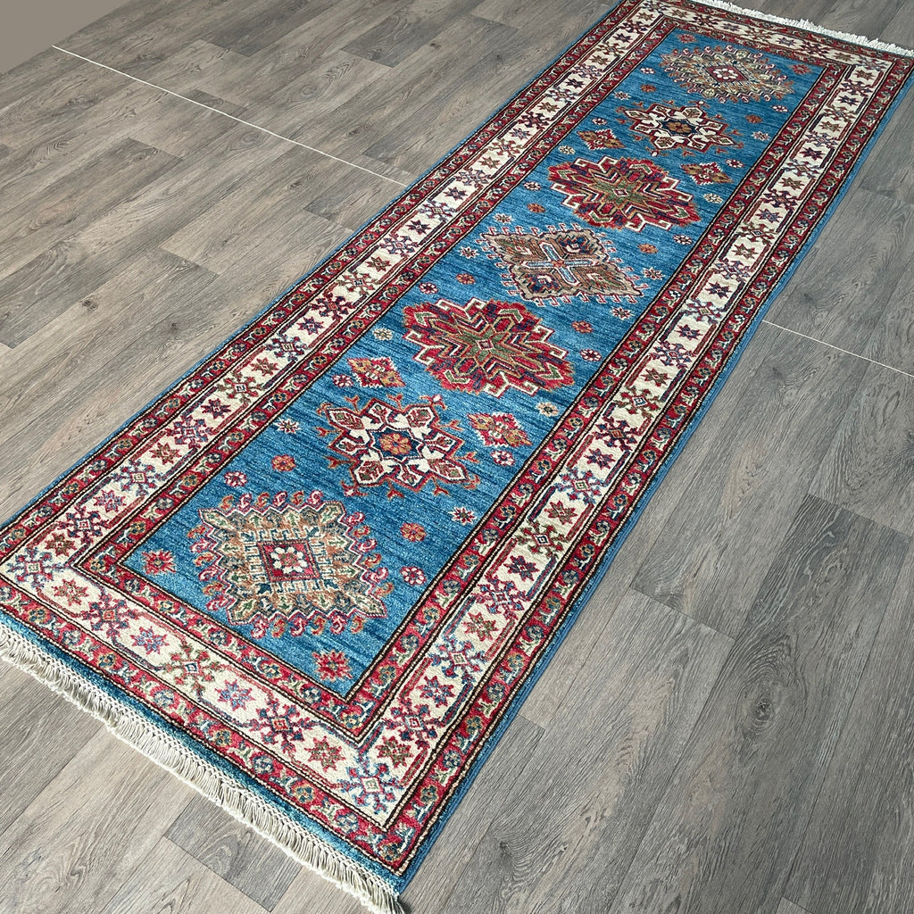 251 x 82 cm | Afghan Super Kazak Runner - Khorasan Rugs