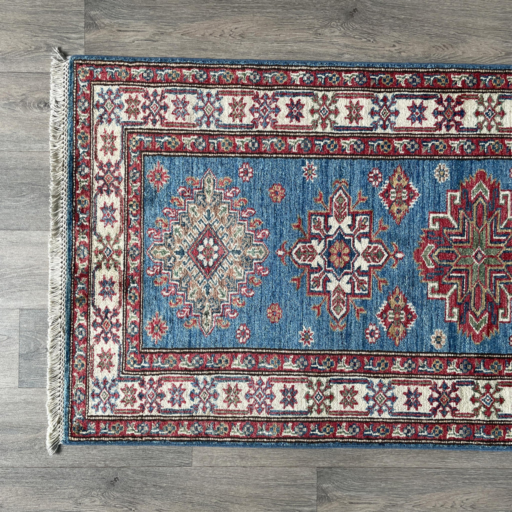 251 x 82 cm | Afghan Super Kazak Runner - Khorasan Rugs