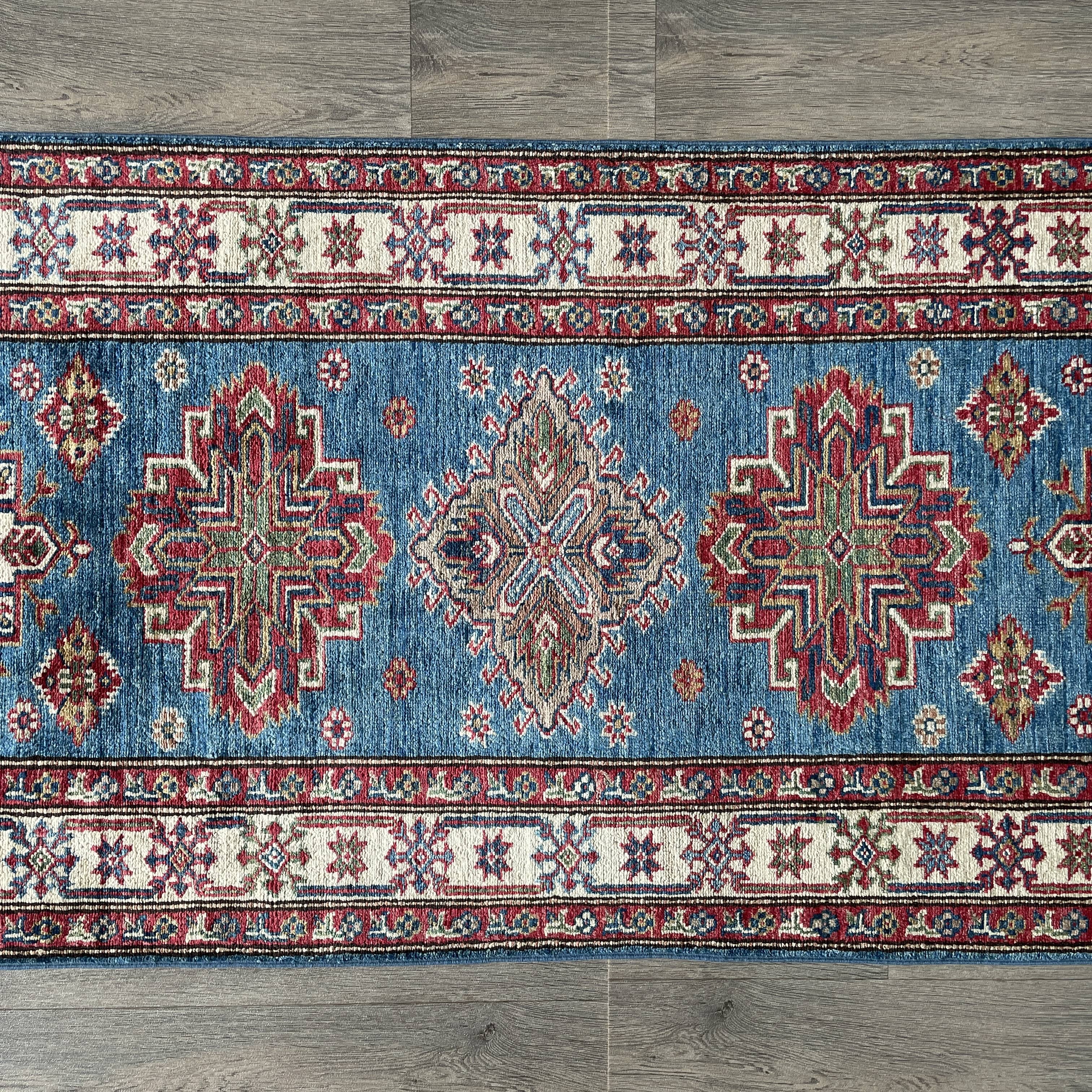 251 x 82 cm | Afghan Super Kazak Runner - Khorasan Rugs