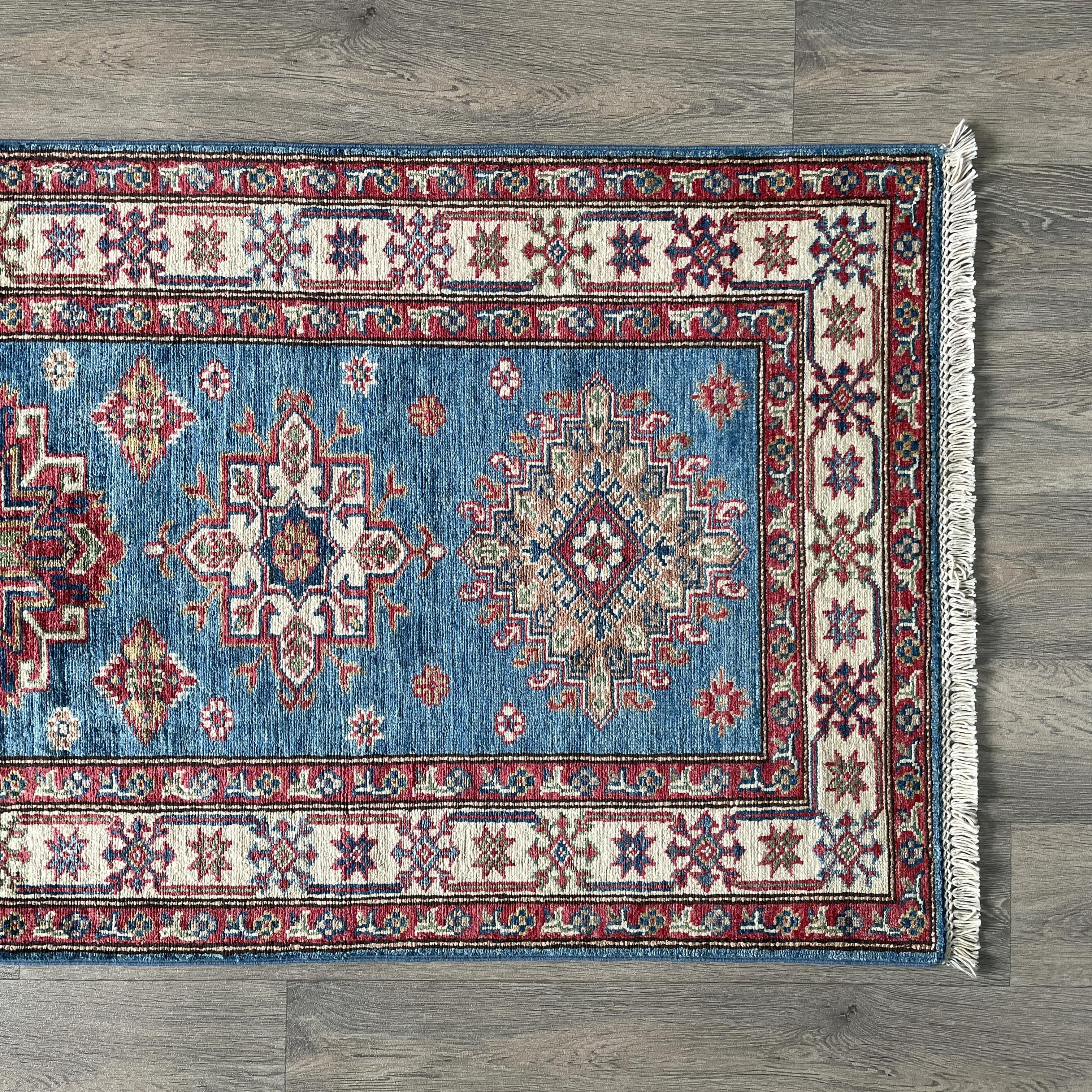 251 x 82 cm | Afghan Super Kazak Runner - Khorasan Rugs