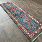 251 x 82 cm | Afghan Super Kazak Runner - Khorasan Rugs
