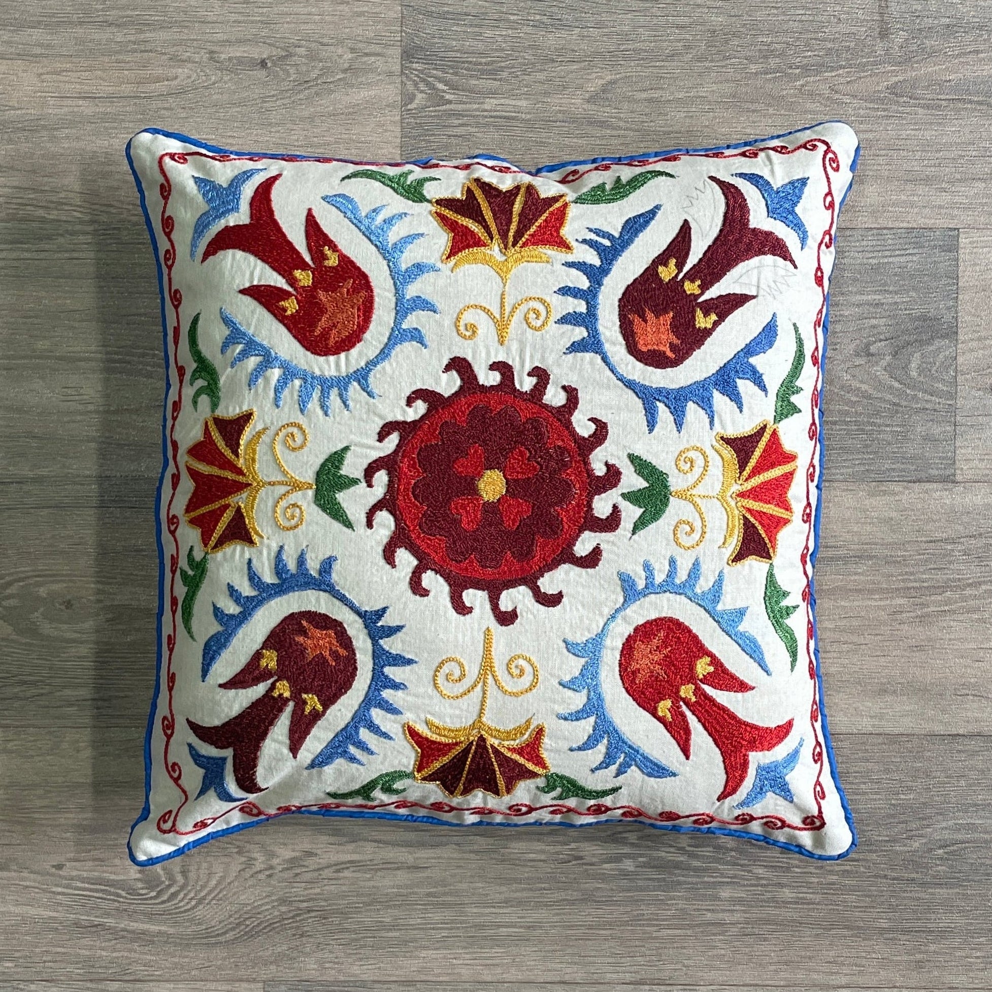 Uzbek Suzani Cushion Cover