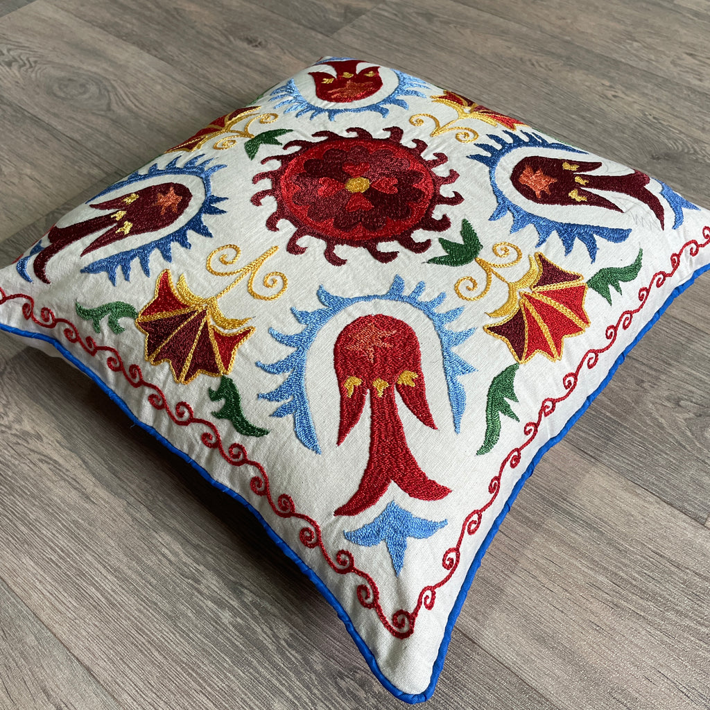 Uzbek Suzani Cushion Cover