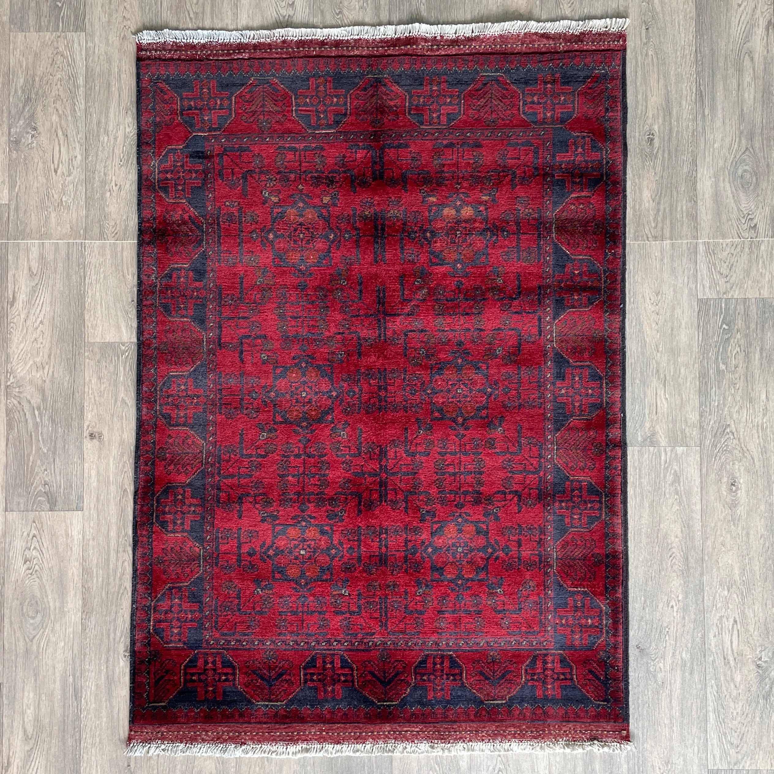 Fine Afghan Khal Muhammadi Rug (Merino Wool)