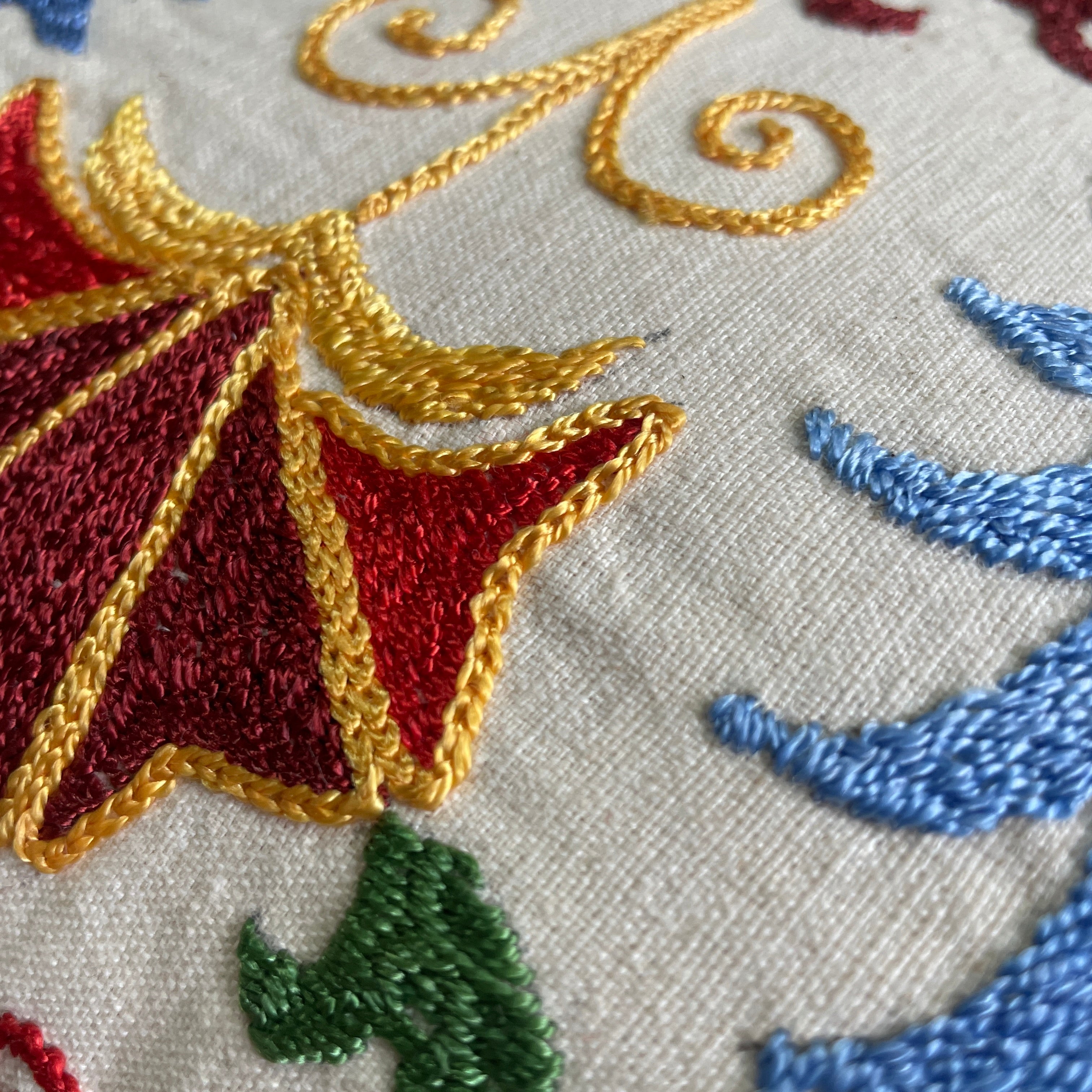 Uzbek Suzani Cushion Cover