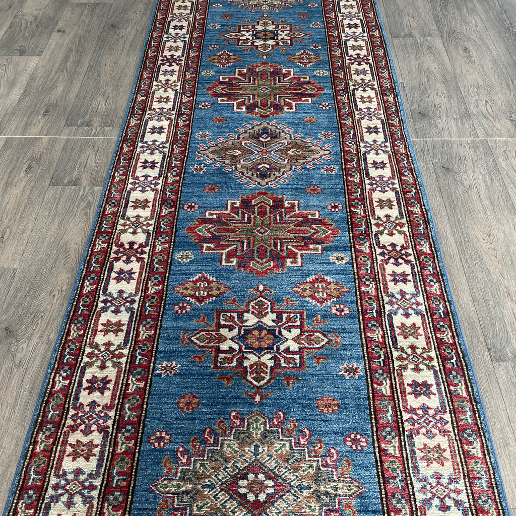 251 x 82 cm | Afghan Super Kazak Runner - Khorasan Rugs