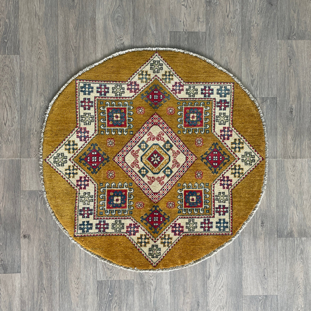 Afghan Yakash Kazak Round Rug