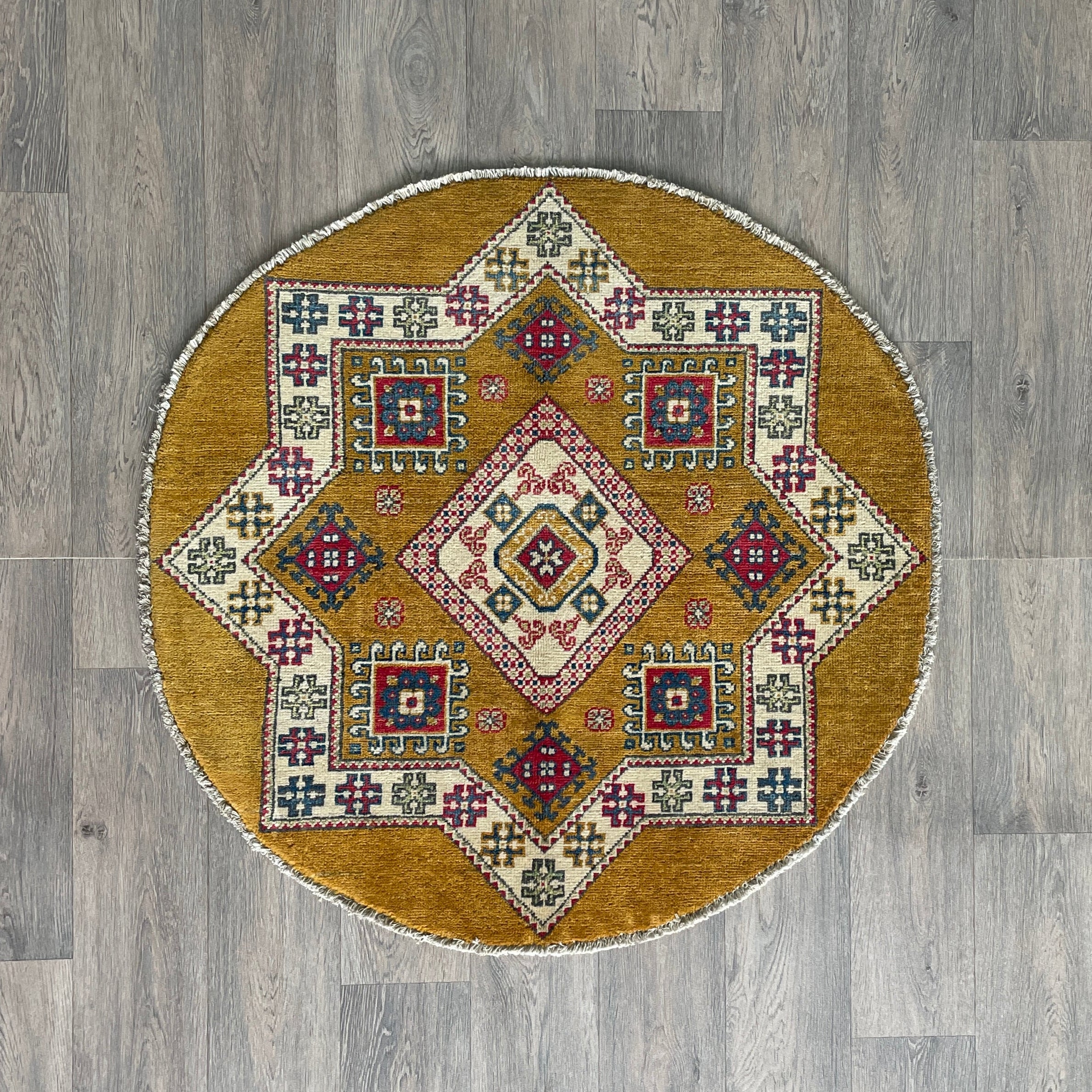 Afghan Yakash Kazak Round Rug