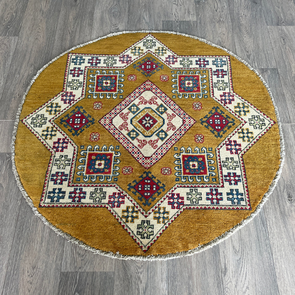 Afghan Yakash Kazak Round Rug