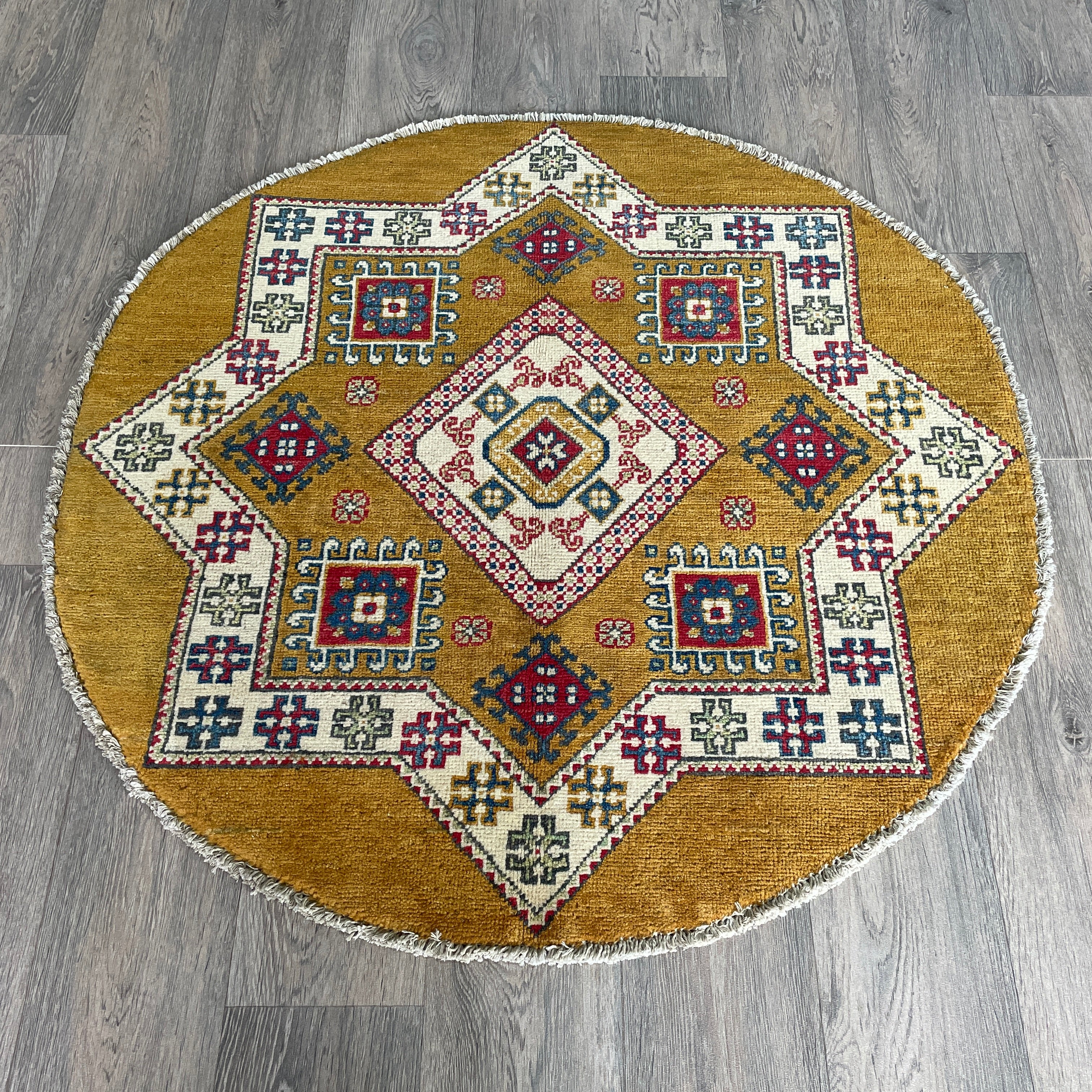 Afghan Yakash Kazak Round Rug