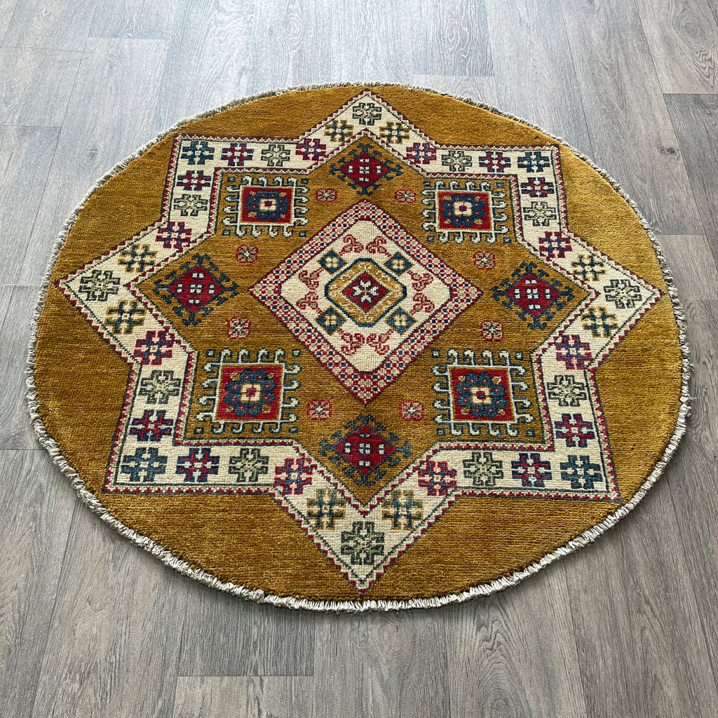 Afghan Yakash Kazak Round Rug