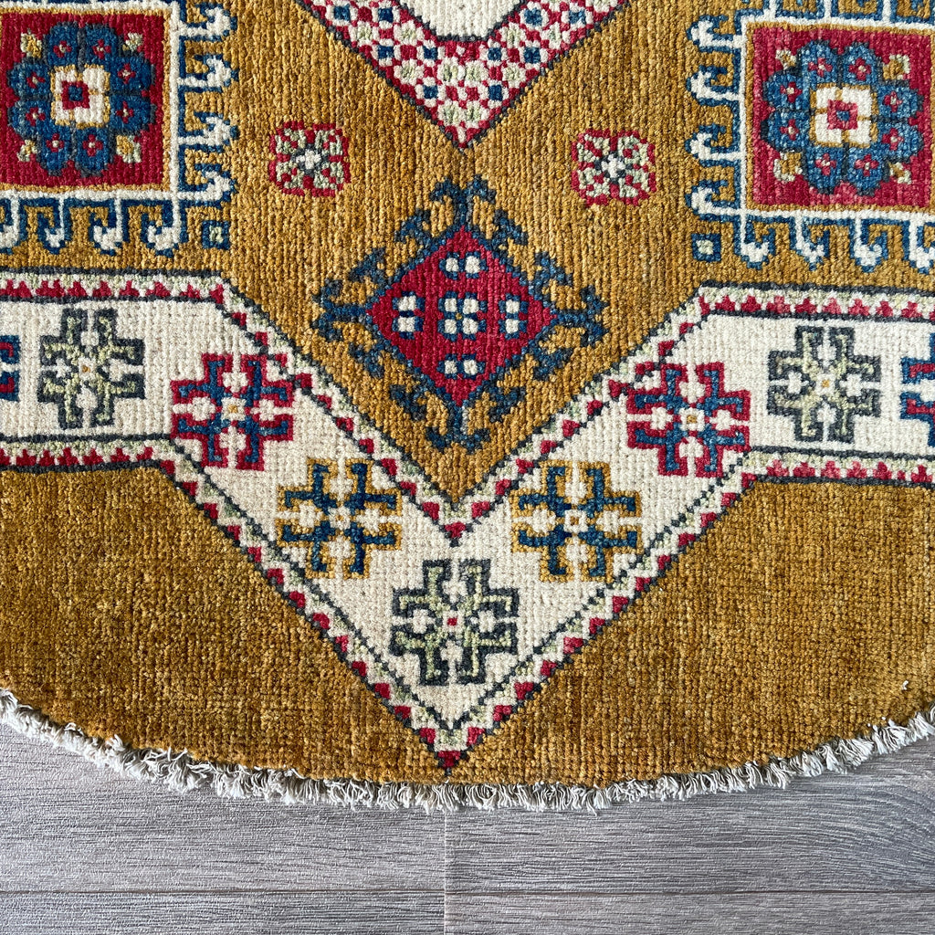 Afghan Yakash Kazak Round Rug